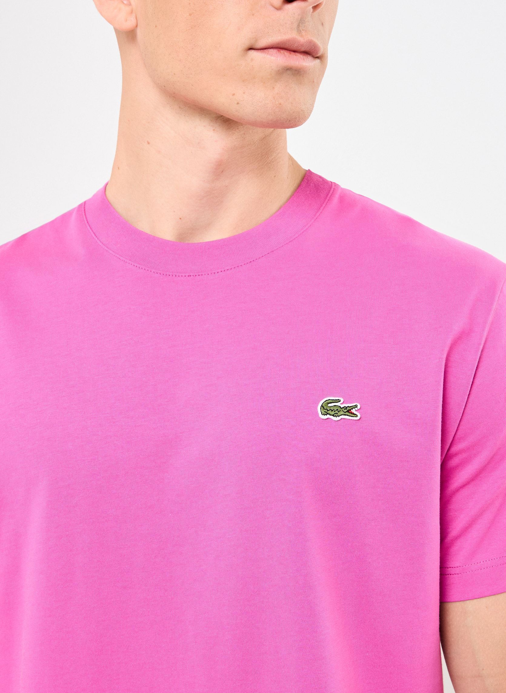Tee-shirts manches courtes Tee Shirt TH7318 homme rose Lacoste Tee-shirts manches courtes Tee Shirt TH7318 homme rose MALVA