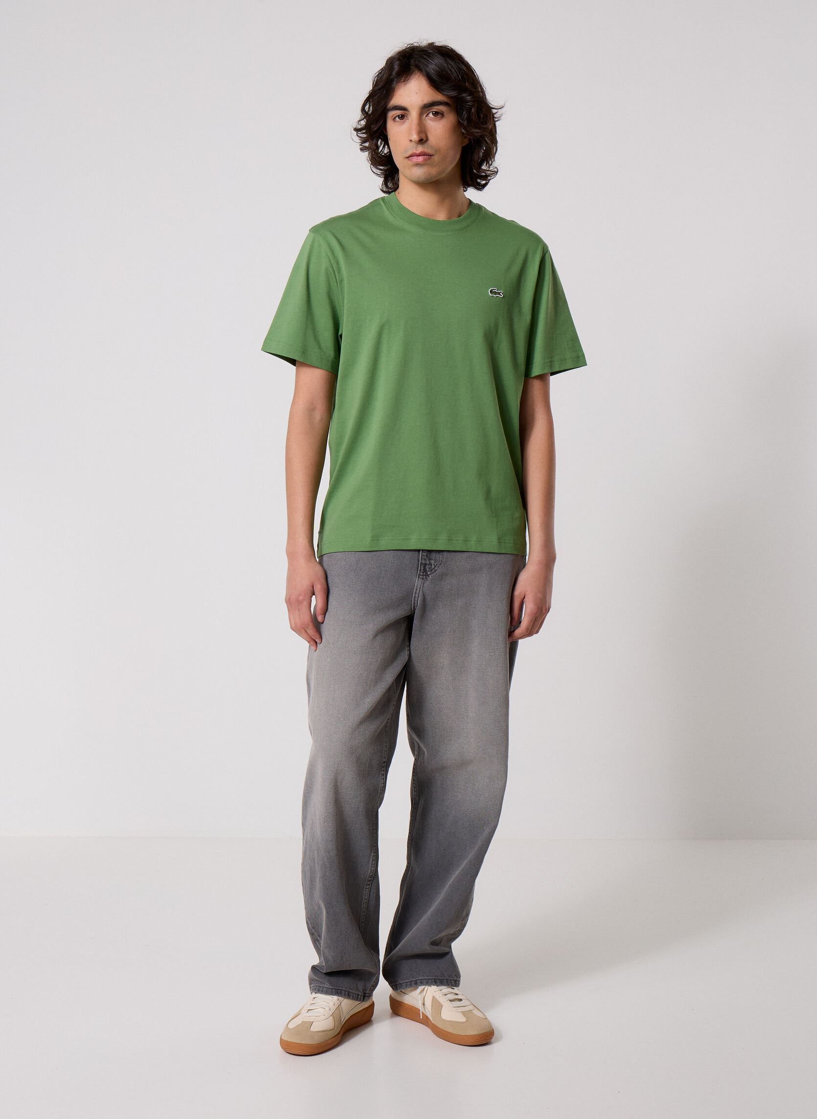 Tee-shirts manches courtes Tee Shirt TH7318 homme vert Lacoste Tee-shirts manches courtes Tee Shirt TH7318 homme vert MACHE