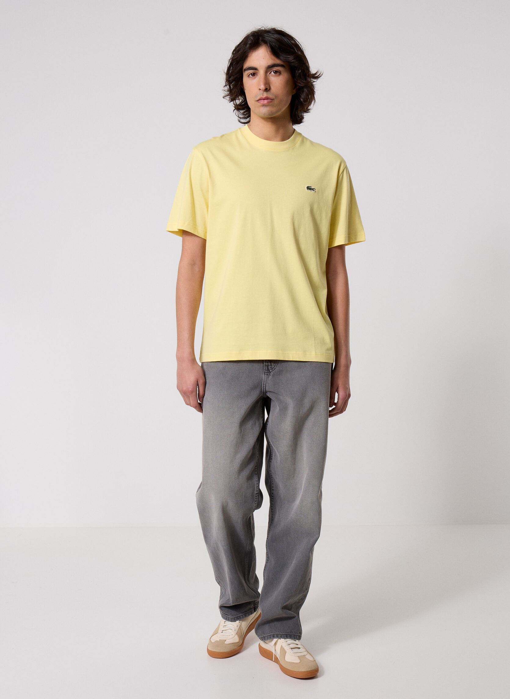 T-shirts met korte mouwen Tee Shirt TH7318 heren geel Lacoste T-shirts met korte mouwen Tee Shirt TH7318 heren geel JAUNE