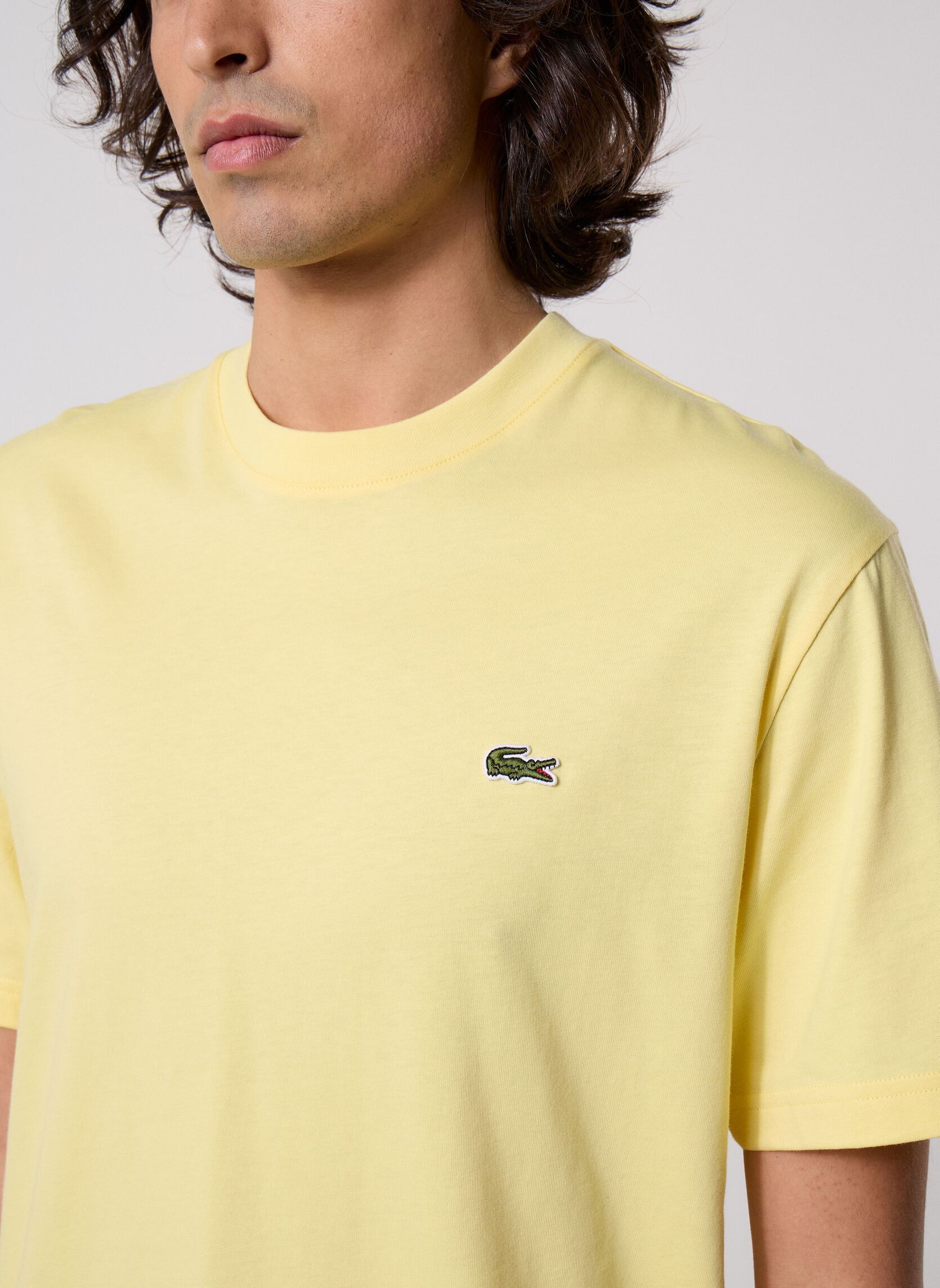 T-shirts met korte mouwen Tee Shirt TH7318 heren geel Lacoste T-shirts met korte mouwen Tee Shirt TH7318 heren geel JAUNE