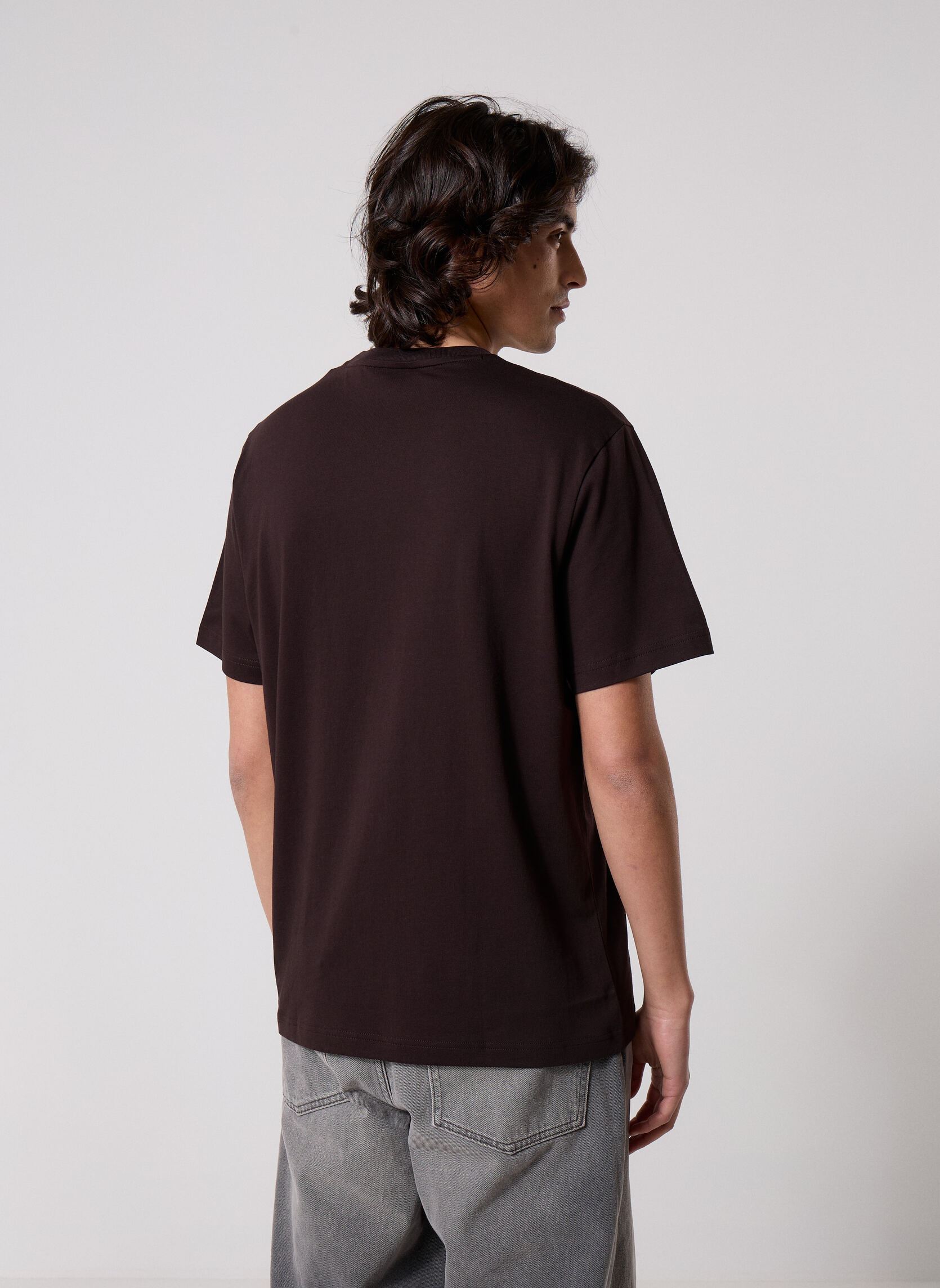 T-shirt a maniche corte Tee Shirt TH7318 uomo marrone Lacoste T-shirt a maniche corte Tee Shirt TH7318 uomo marrone BUFFLE