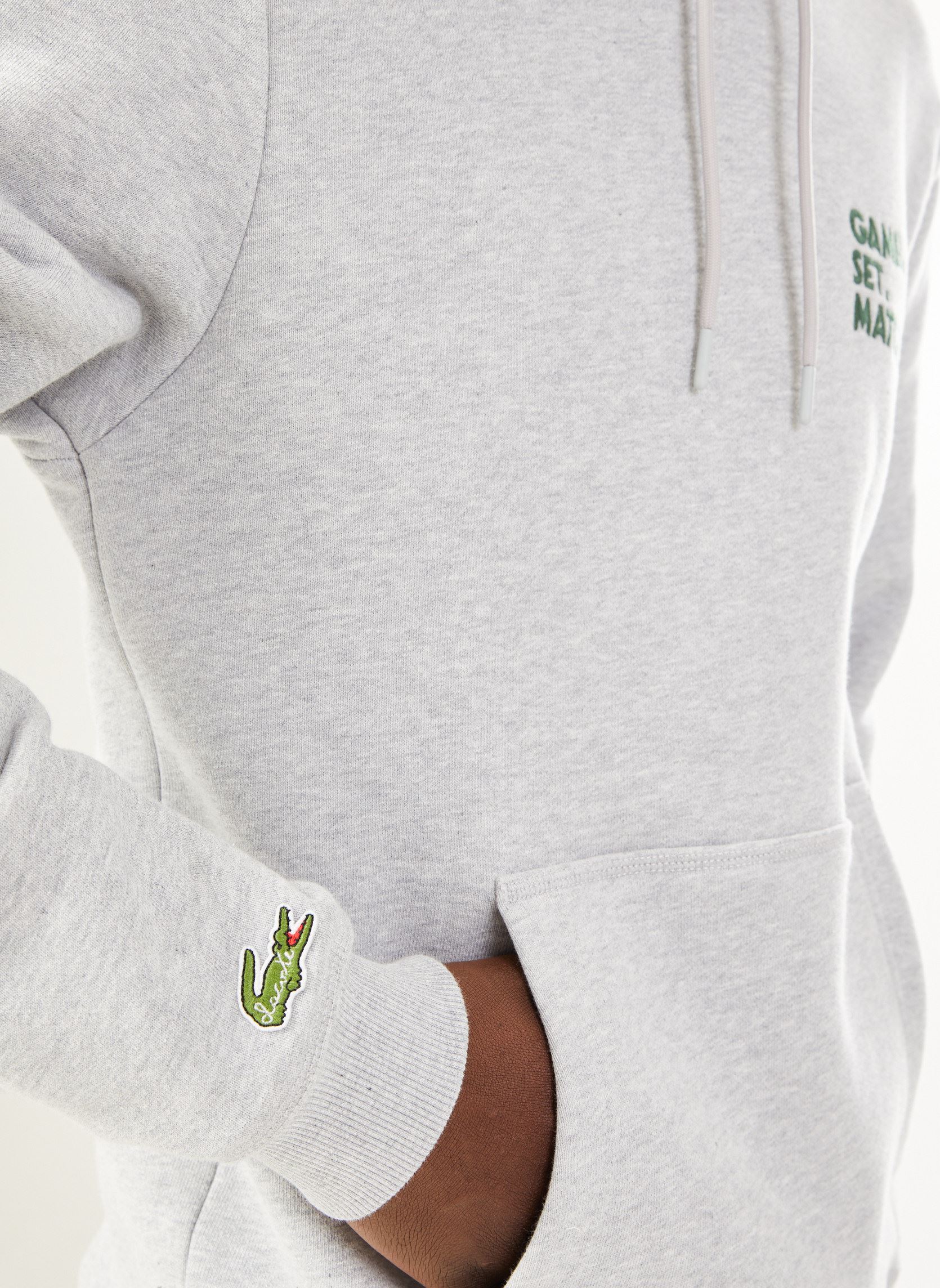 Hoodies Hoodie SH0132 heren zwart Lacoste Hoodies Hoodie SH0132 heren zwart ARGENT CHINE