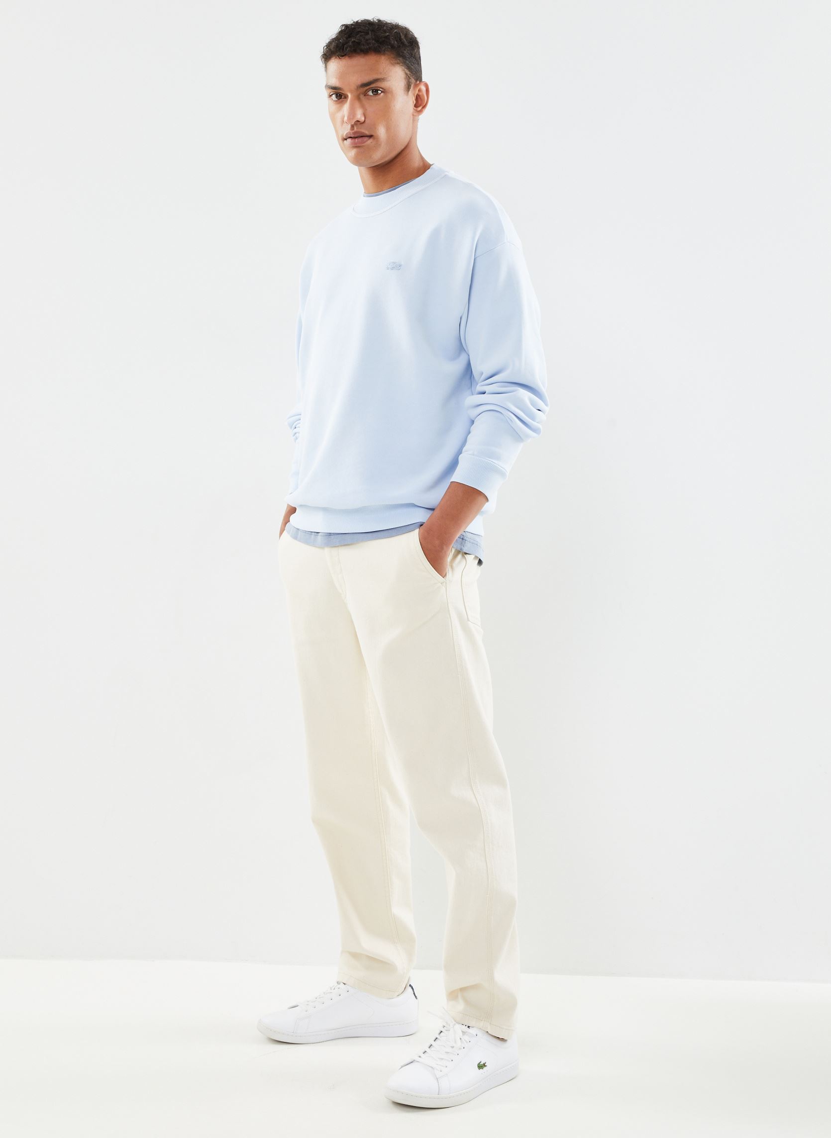 Felpe Sweatshirt délavé SH7506 uomo blu Lacoste Felpe Sweatshirt délavé SH7506 uomo blu ECO SKYWAY