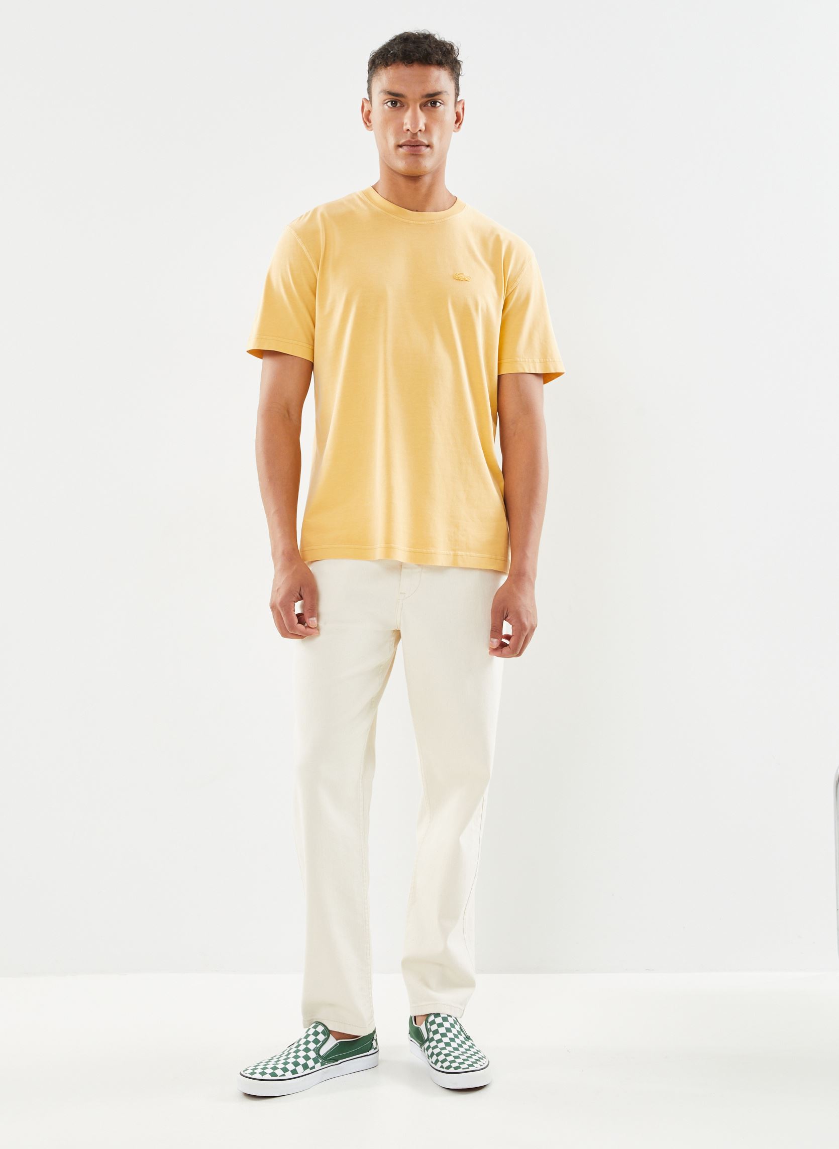Kurzarm-T-Shirts Tee Shirt TH8312 herren gelb Lacoste Kurzarm-T-Shirts Tee Shirt TH8312 herren gelb ECO GOLDEN HAZE
