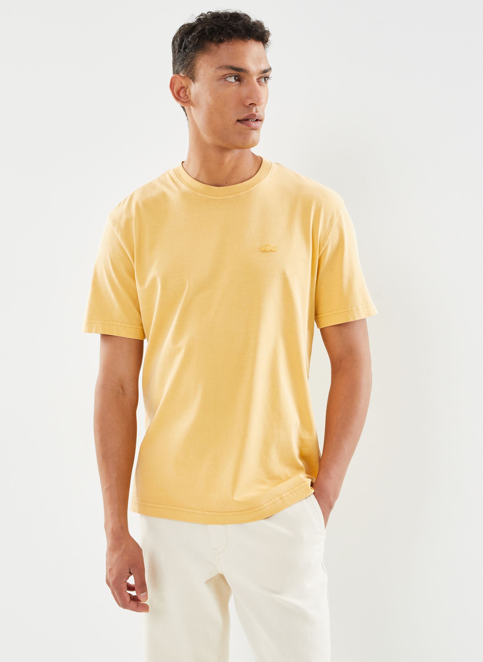 Kurzarm-T-Shirts Tee Shirt TH8312 herren gelb Lacoste Kurzarm-T-Shirts Tee Shirt TH8312 herren gelb ECO GOLDEN HAZE
