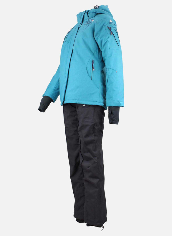 Peak Mountain Gastec Ensemble Ski Fille Corail/Noir - Taille 16 - Respirant Et Imperméable