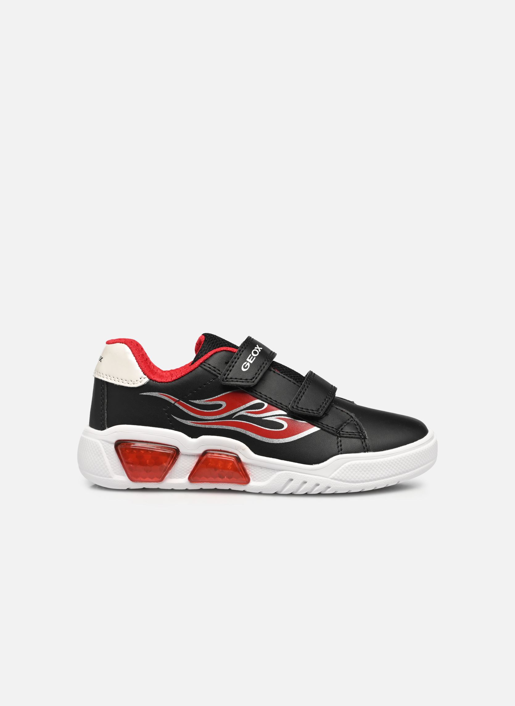 Baskets basses J Illuminus Boy A garçon noir Geox Baskets basses J Illuminus Boy A garçon noir Noir/rouge