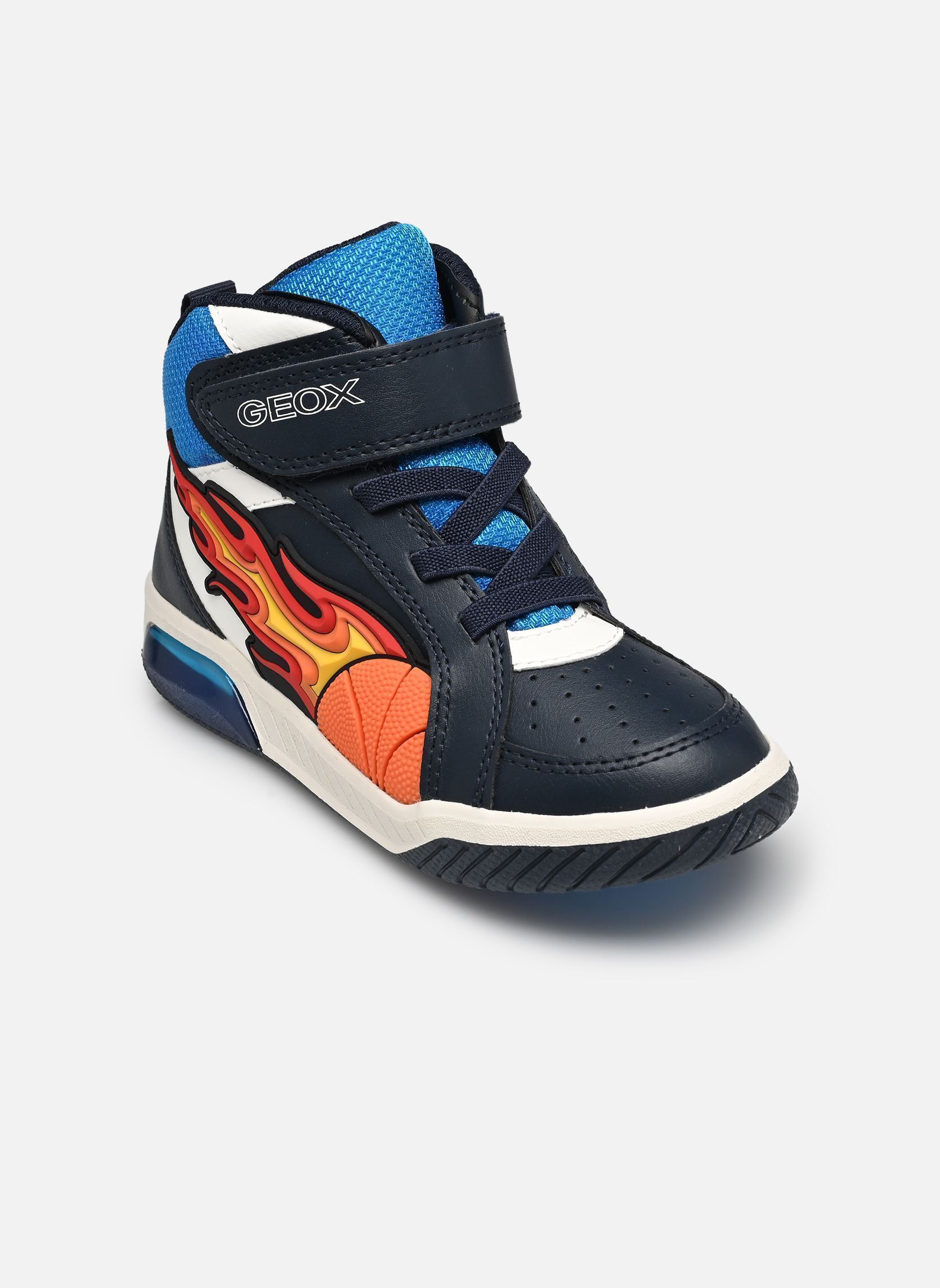 Hoge sneakers J Inek Boy C jongens blauw Geox Hoge sneakers J Inek Boy C jongens blauw NAVY/LT BLUE
