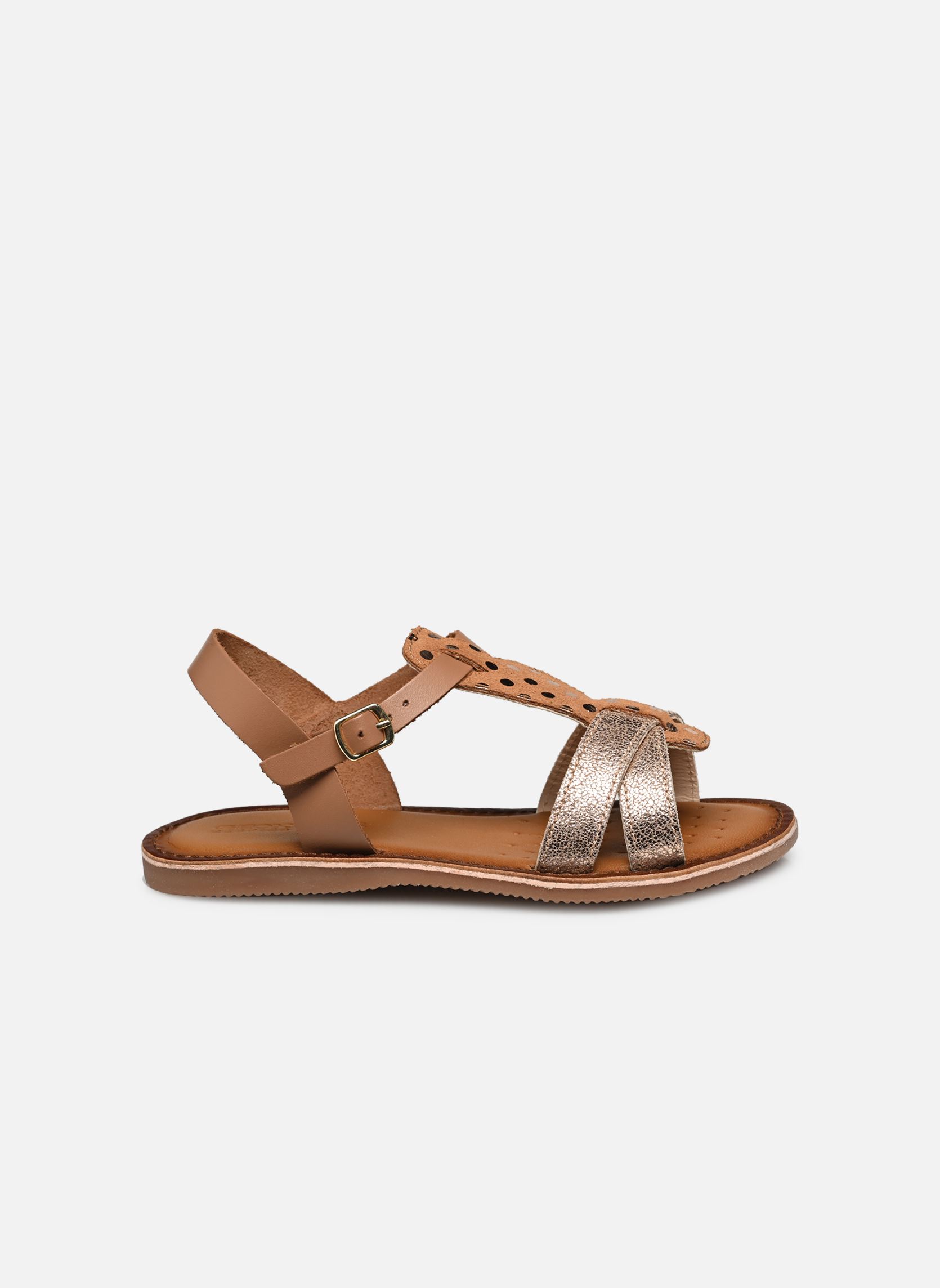 Sandales J Sandal Eolie Girl fille marron Geox Sandales J Sandal Eolie Girl fille marron Cognac/Rose Gold