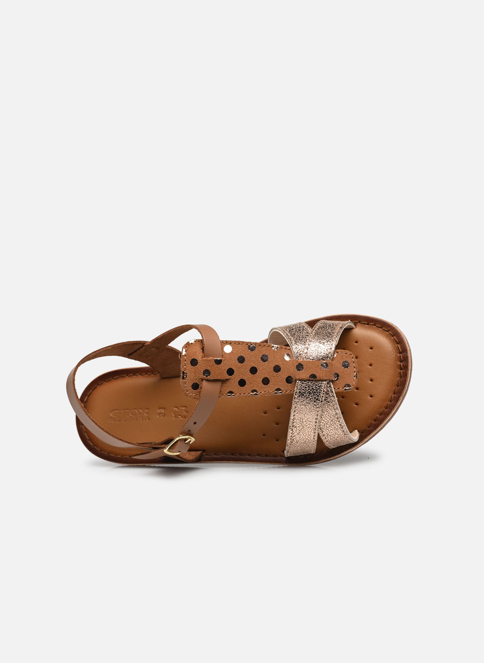 Sandales J Sandal Eolie Girl fille marron Geox Sandales J Sandal Eolie Girl fille marron Cognac/Rose Gold