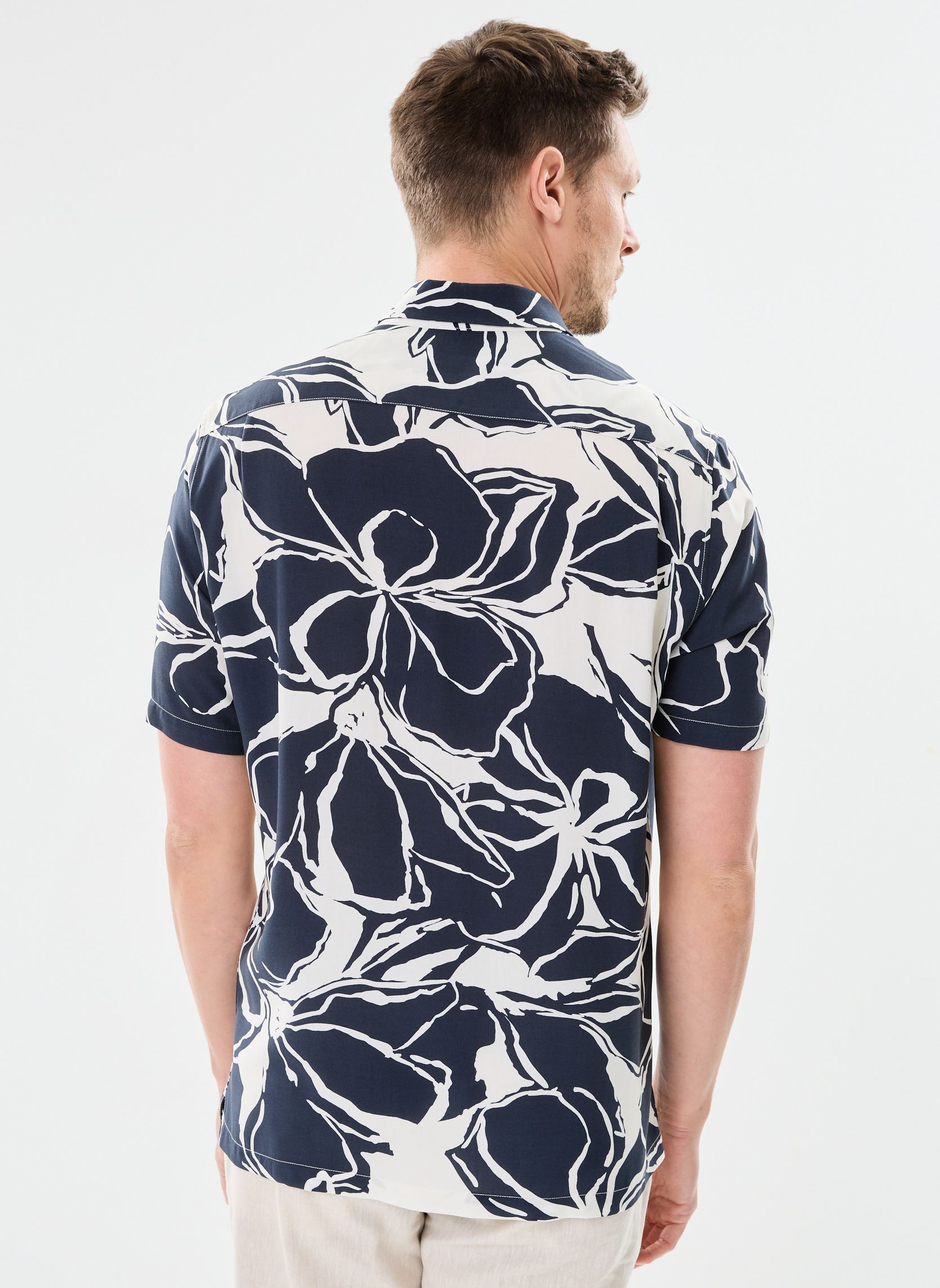 Chemises MY12393 homme bleu IKKS Men Chemises MY12393 homme bleu BLEU SAPHIR