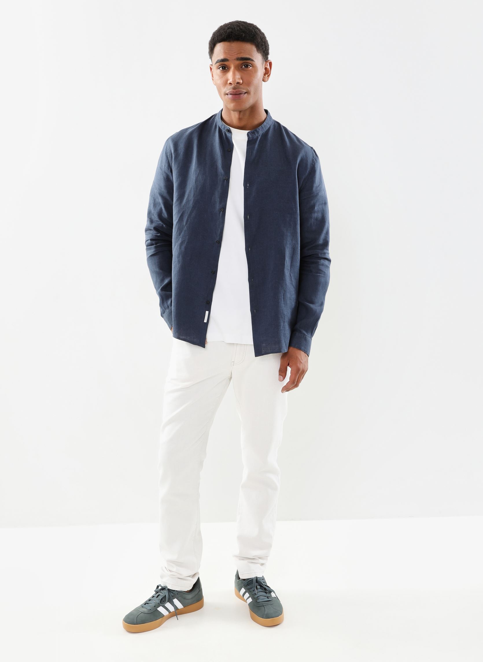 Hemden MY12083 herren blau IKKS Men Hemden MY12083 herren blau BLEU SAPHIR