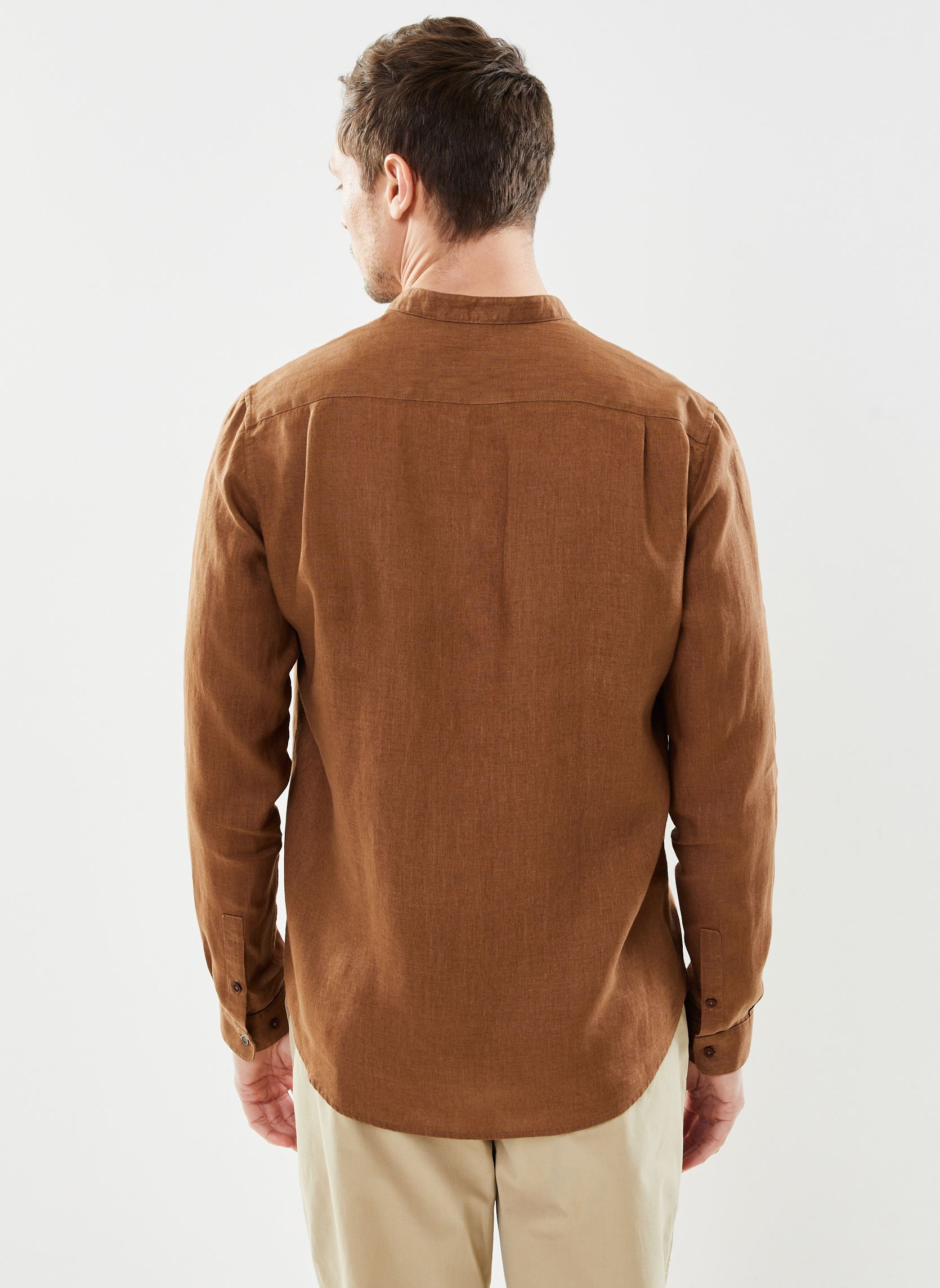 Chemises MY12083 homme marron IKKS Men Chemises MY12083 homme marron CARAMEL