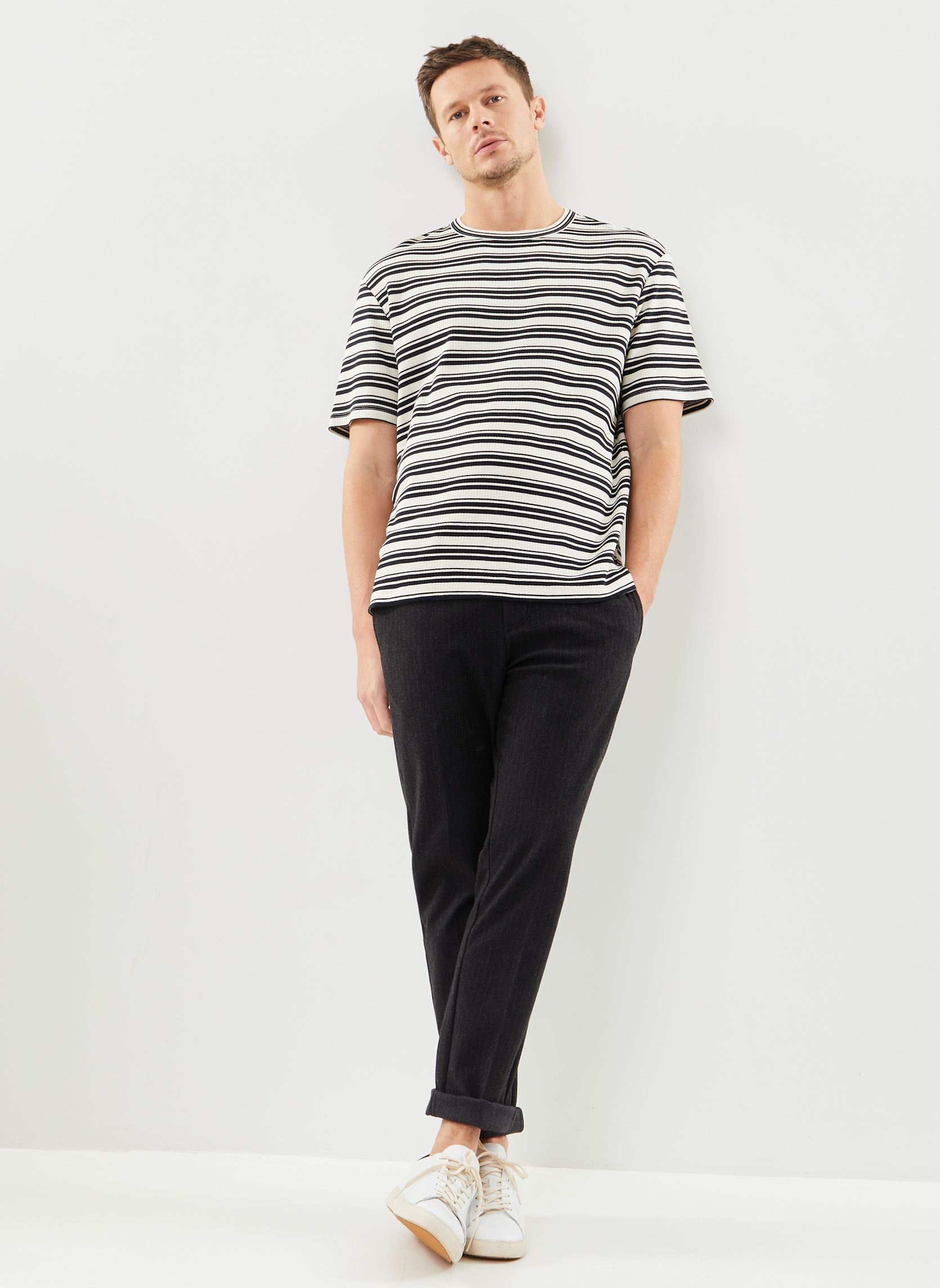 Tee-shirts manches courtes MY10243 homme blanc IKKS Men Tee-shirts manches courtes MY10243 homme blanc IVOIRE