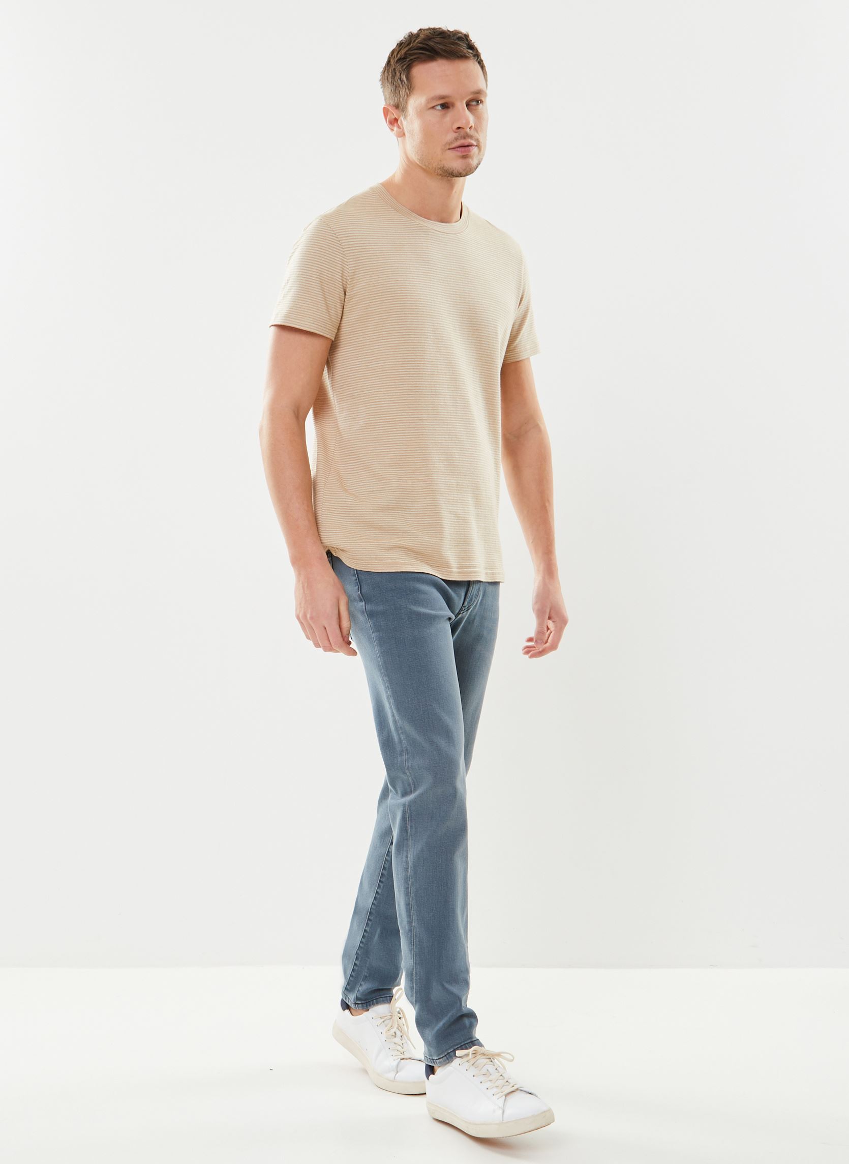 Tee-shirts manches courtes MY10033 homme beige IKKS Men Tee-shirts manches courtes MY10033 homme beige DÉSERT