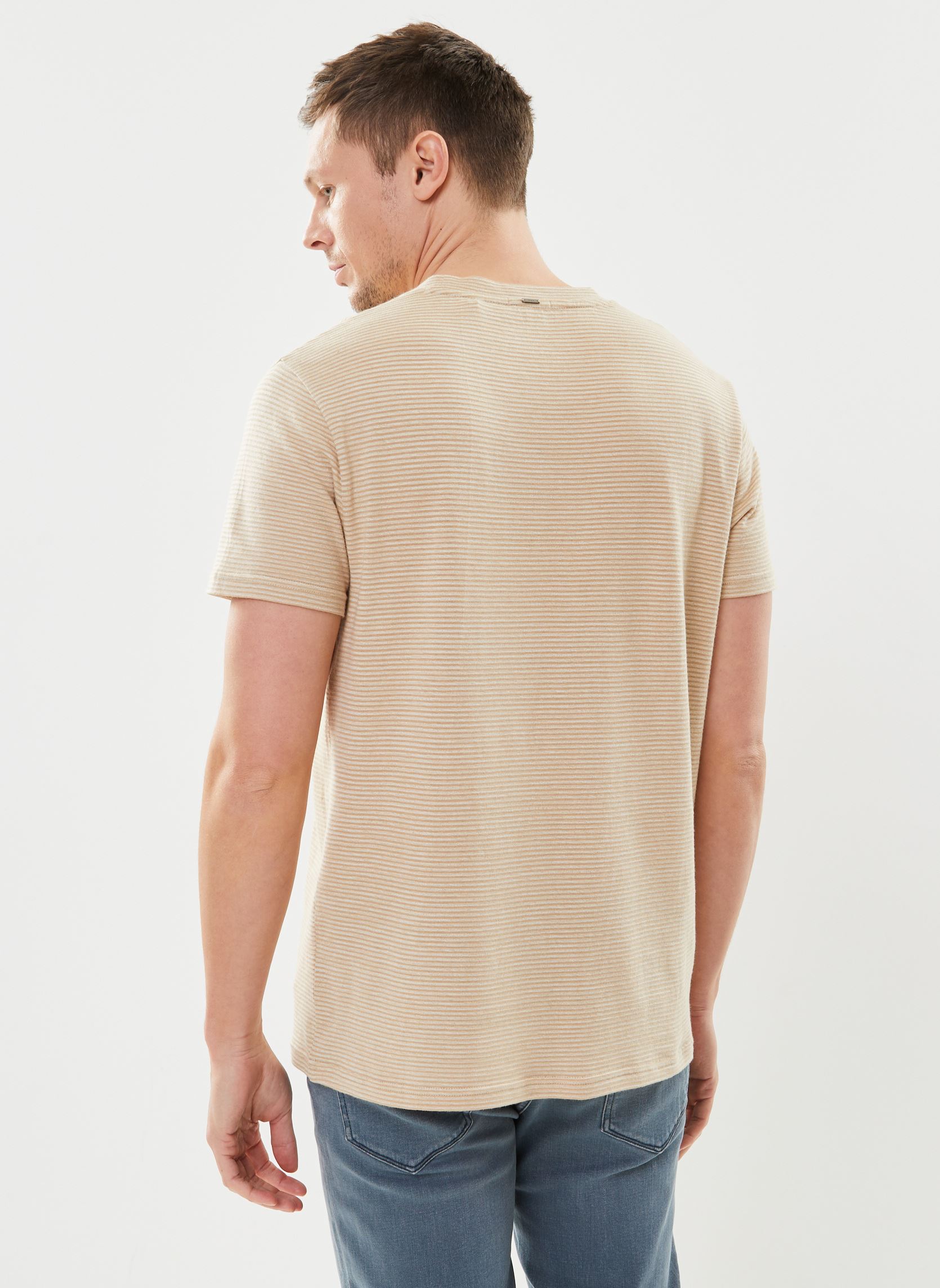 Tee-shirts manches courtes MY10033 homme beige IKKS Men Tee-shirts manches courtes MY10033 homme beige DÉSERT