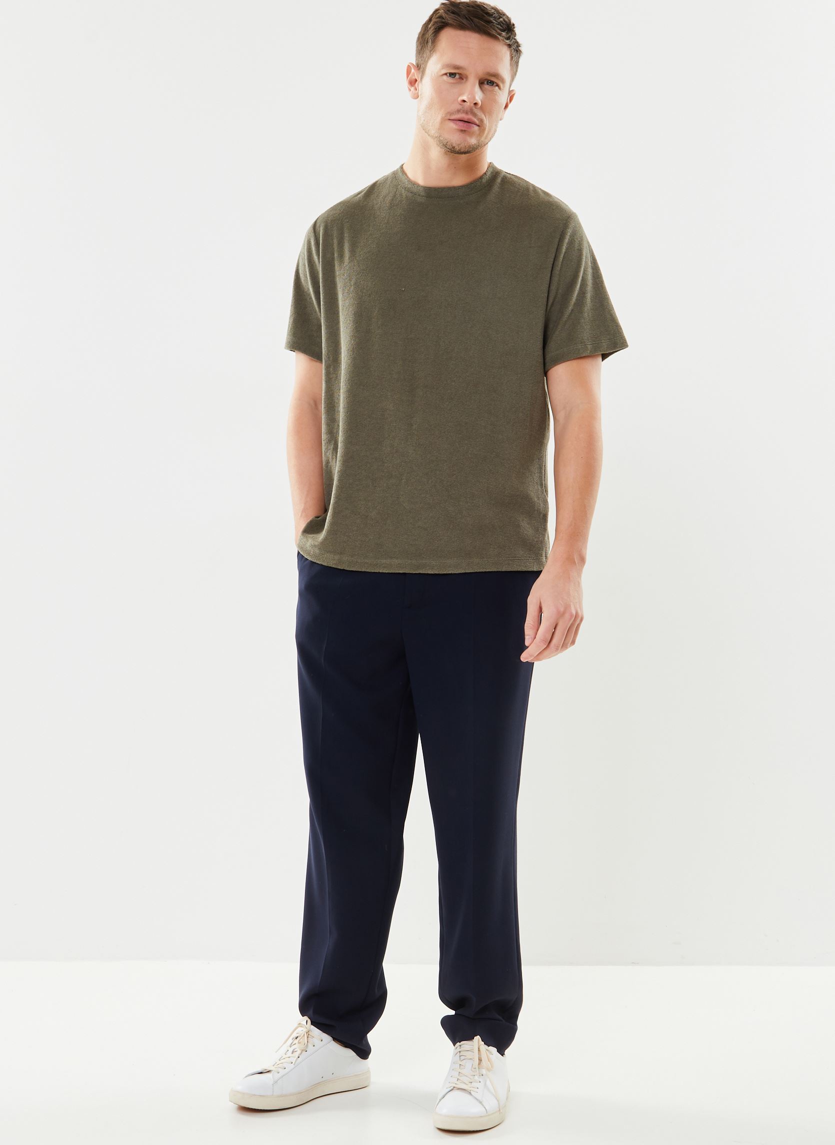 Tee-shirts manches courtes MY10413 homme vert IKKS Men Tee-shirts manches courtes MY10413 homme vert KAKI