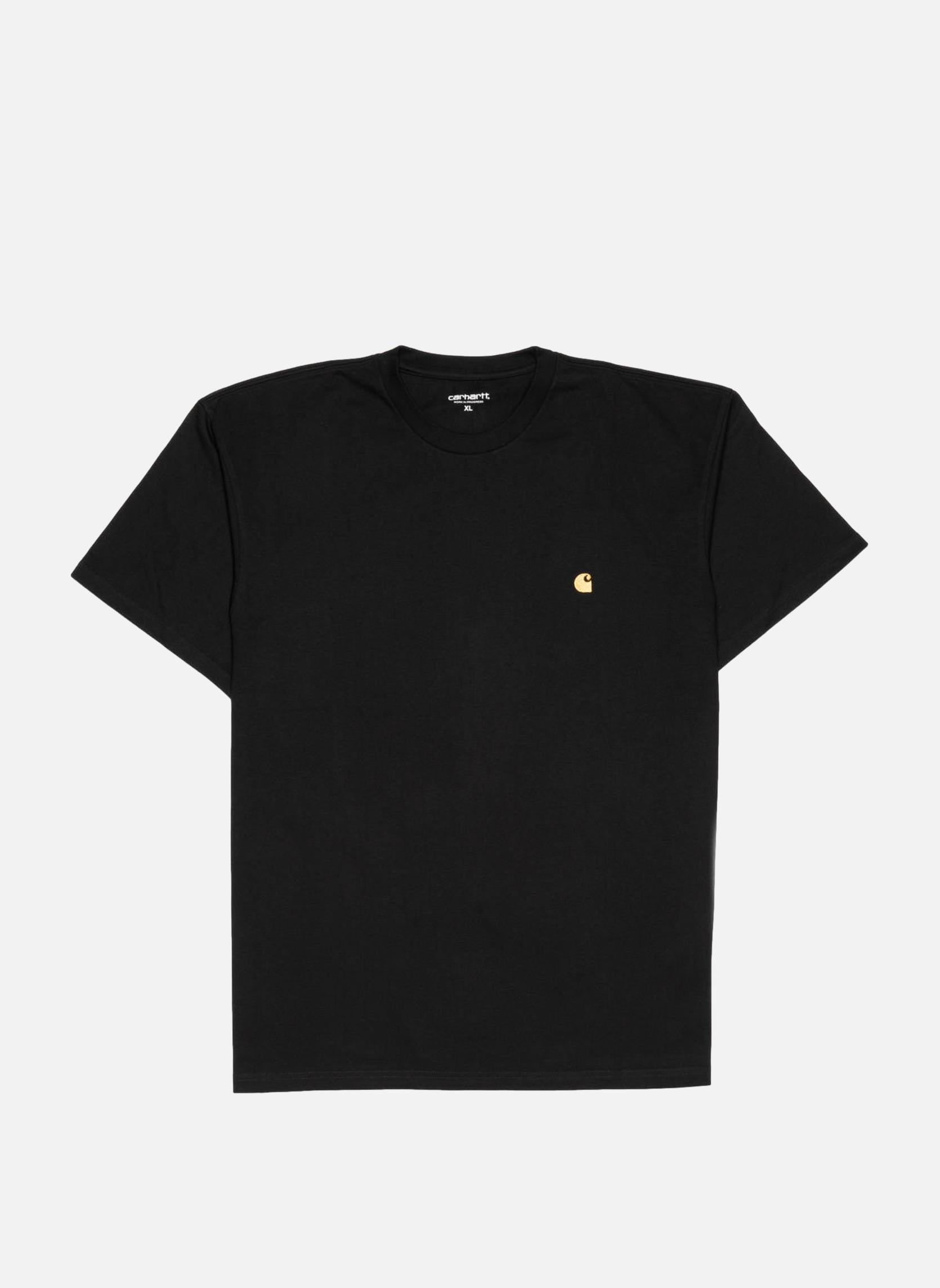Tee-shirts T-Shirt à manches courtes Carhartt Chase Noir homme noir Carhartt WIP Tee-shirts T-Shirt à manches courtes Carhartt Chase Noir homme noir Noir