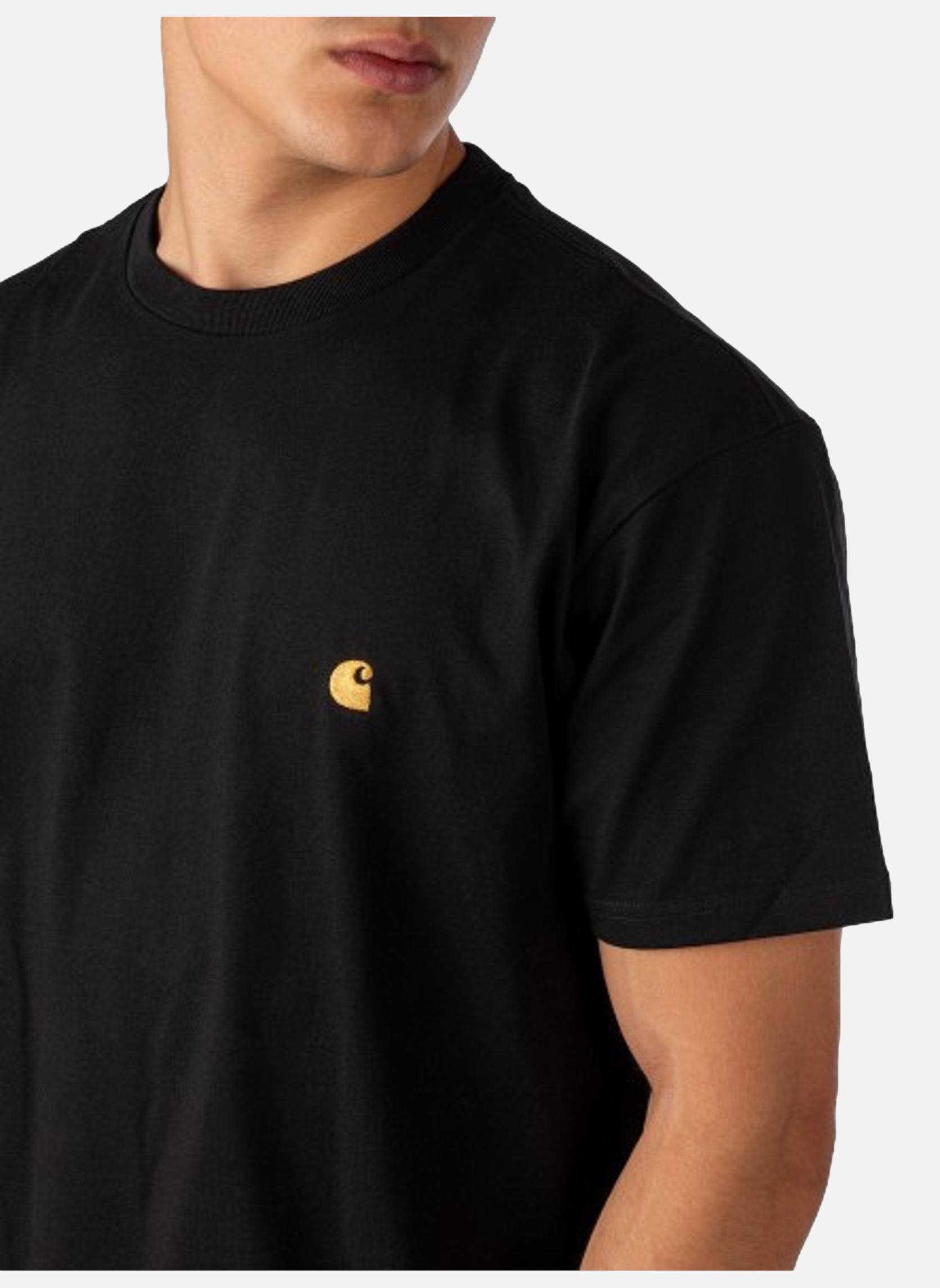 Tee-shirts T-Shirt à manches courtes Carhartt Chase Noir homme noir Carhartt WIP Tee-shirts T-Shirt à manches courtes Carhartt Chase Noir homme noir Noir