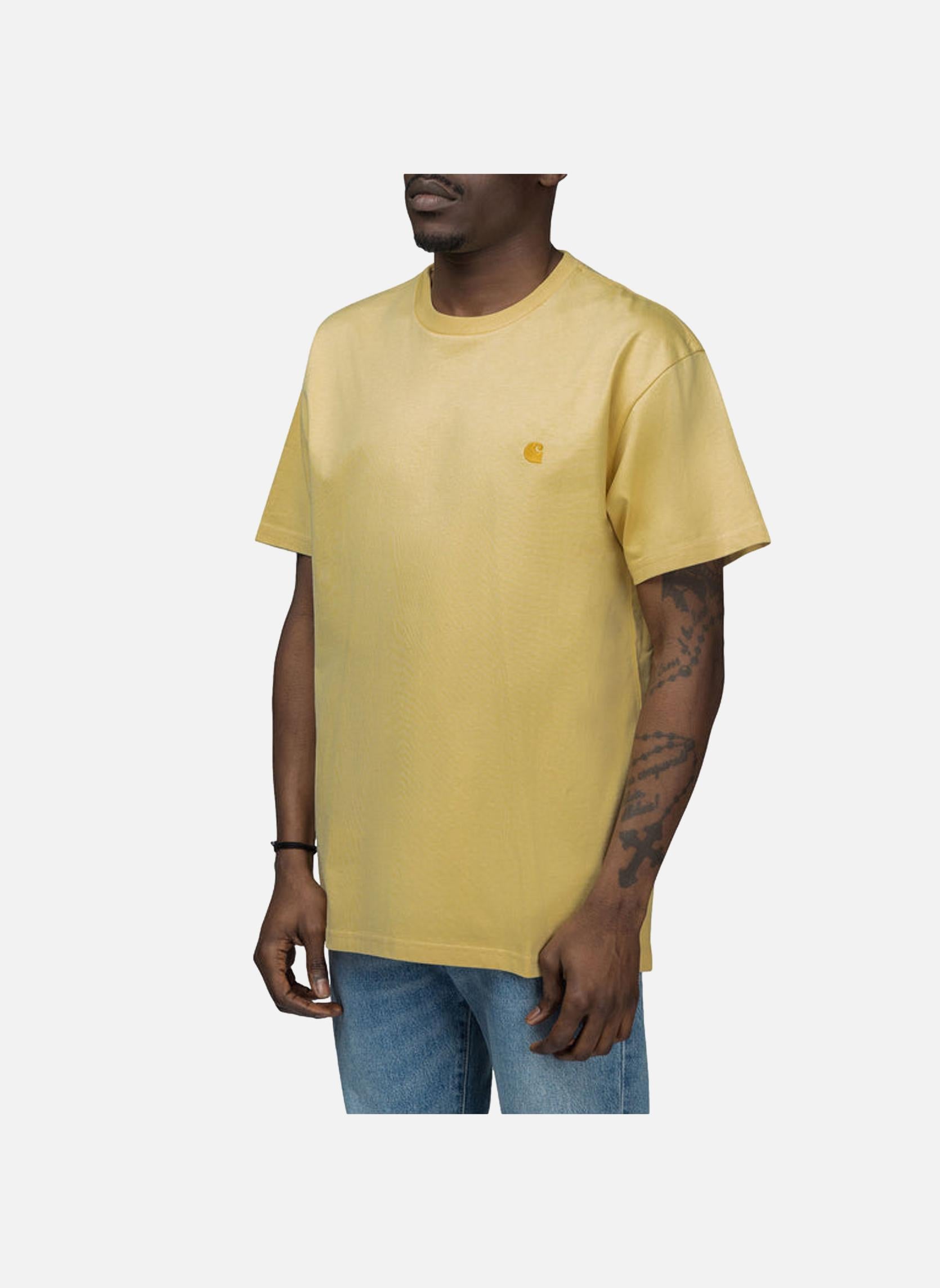 Tee-shirts T-Shirt à manches courtes Carhartt Chase Jaune homme jaune Carhartt WIP Tee-shirts T-Shirt à manches courtes Carhartt Chase Jaune homme jaune Jaune