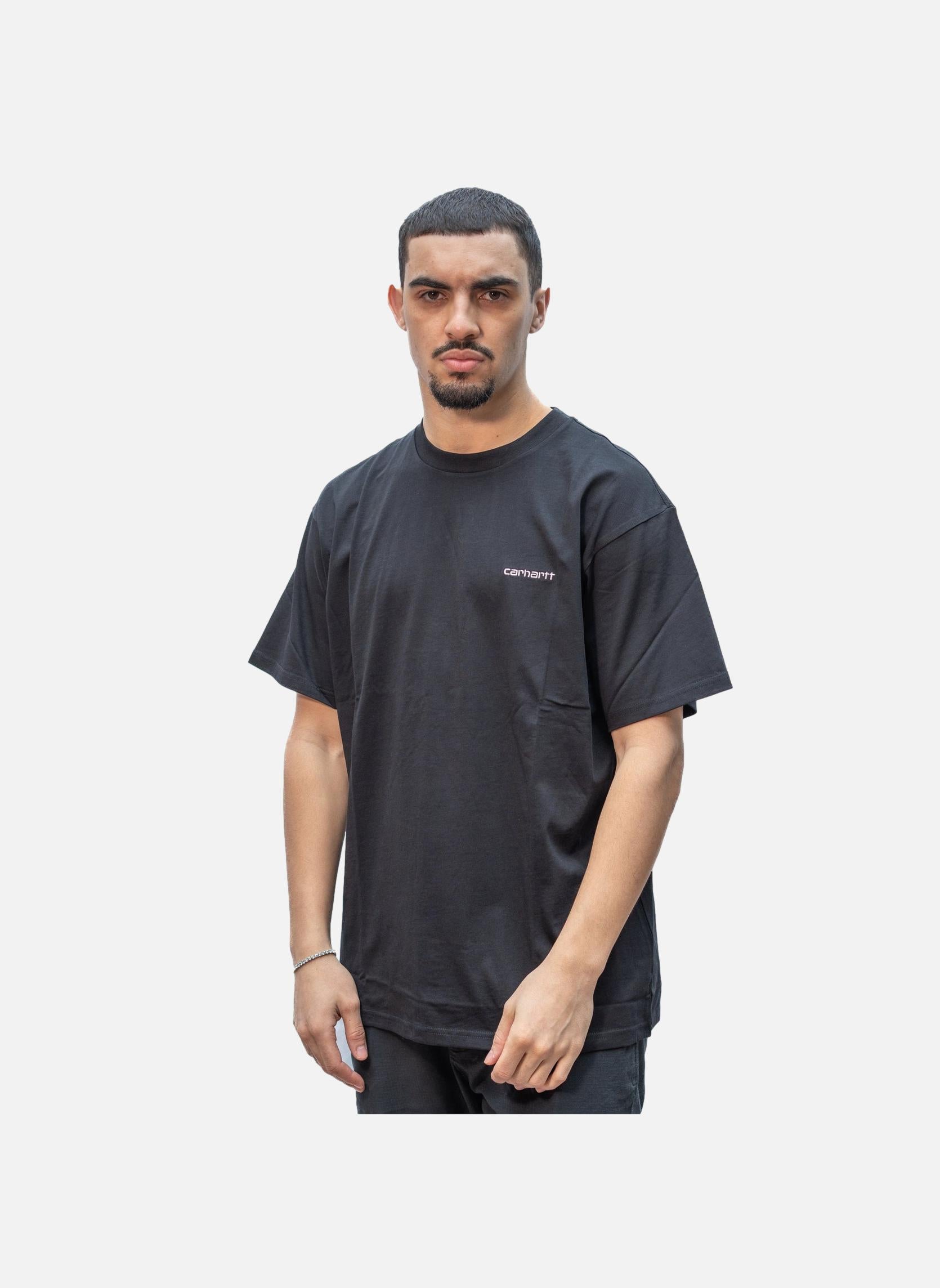 Tee-shirts T-Shirt à manches courtes Carhartt T-Shirtt Wip Script Embroidery Noir homme noir Carhartt WIP Tee-shirts T-Shirt à manches courtes Carhartt T-Shirtt Wip Script Embroidery Noir homme noir Noir