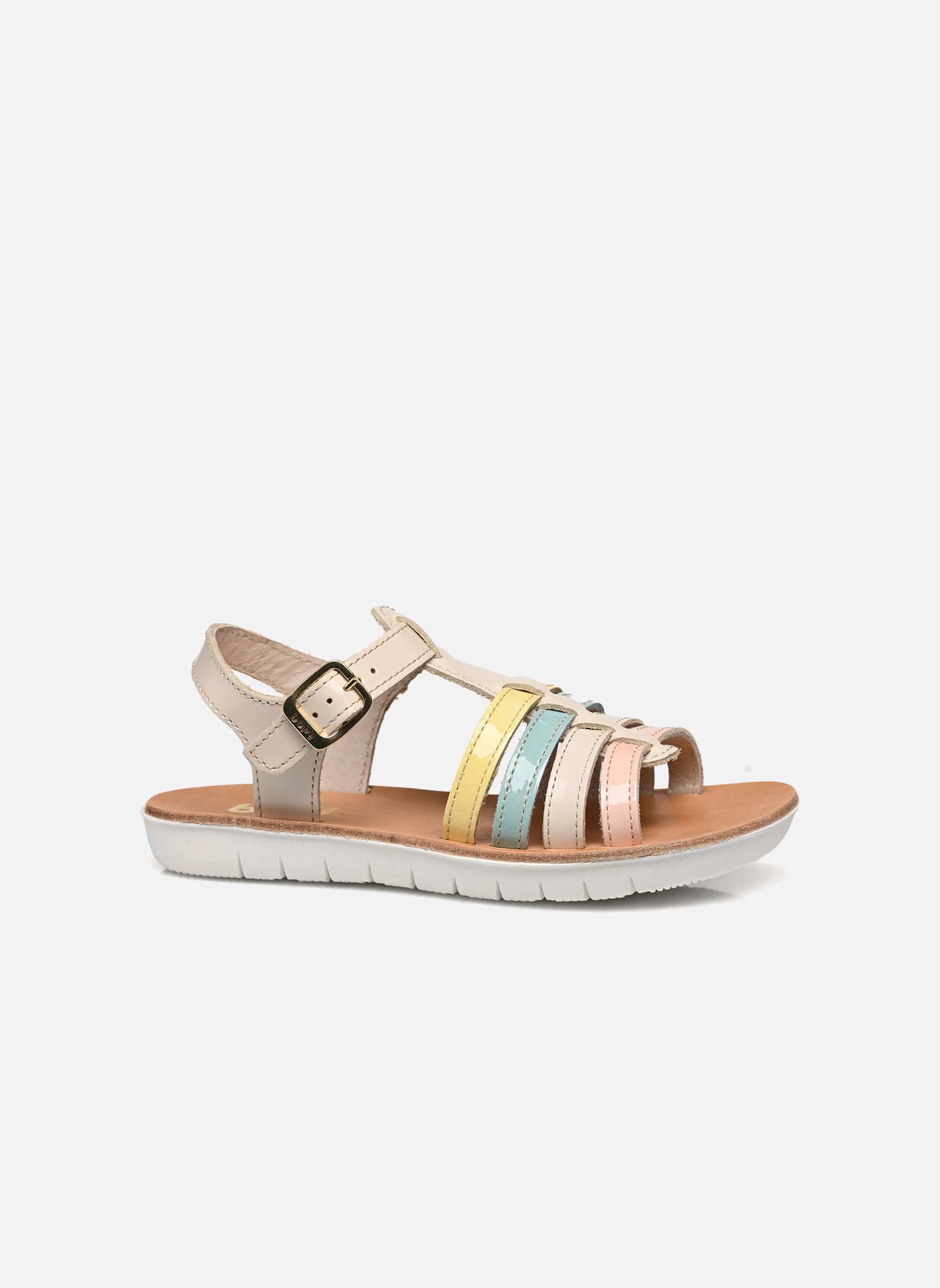 Sandales Ezebra fille multicolore Bopy Sandales Ezebra fille multicolore BLANC/PASTEL