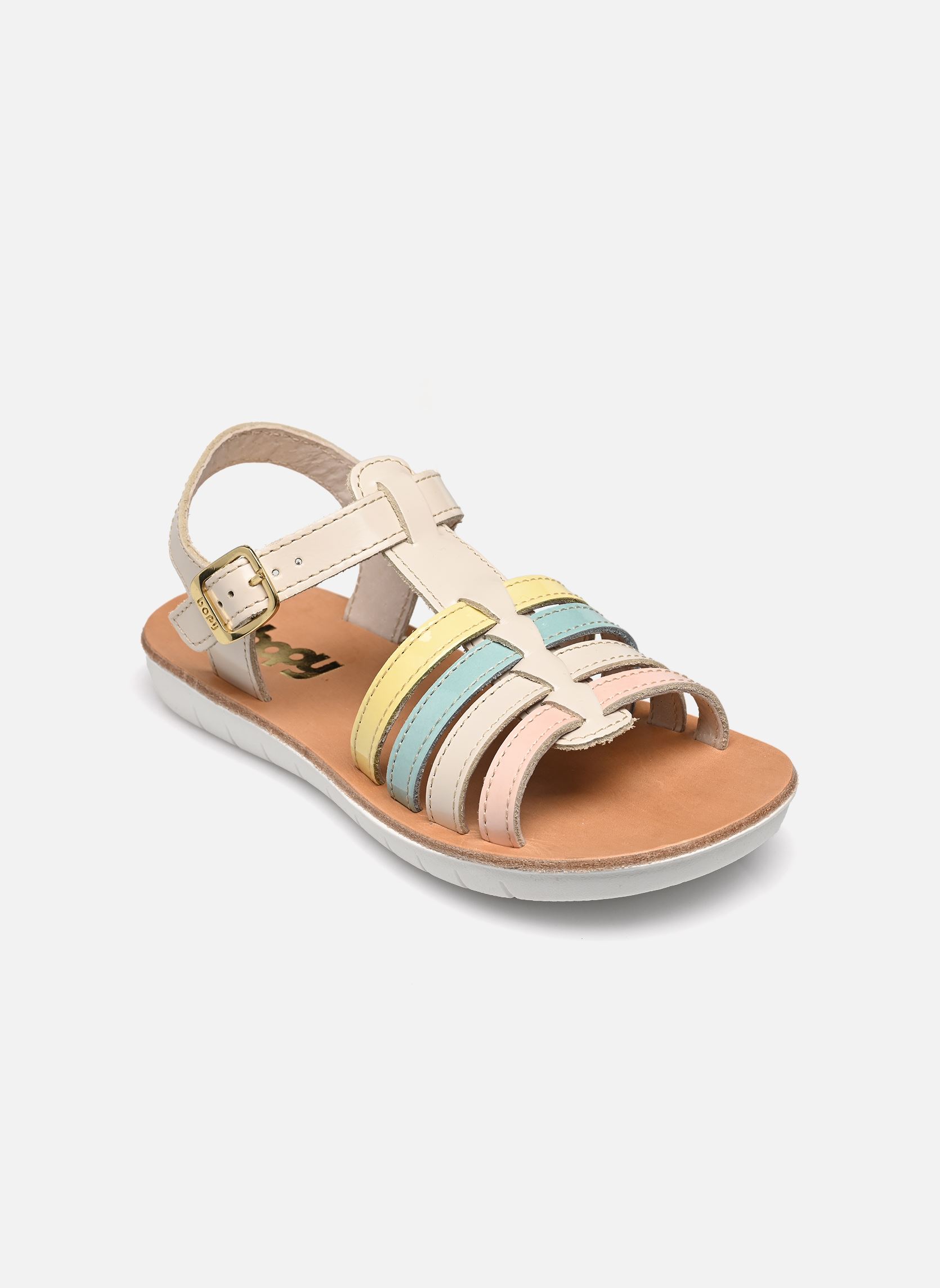 Sandales Ezebra fille multicolore Bopy Sandales Ezebra fille multicolore BLANC/PASTEL