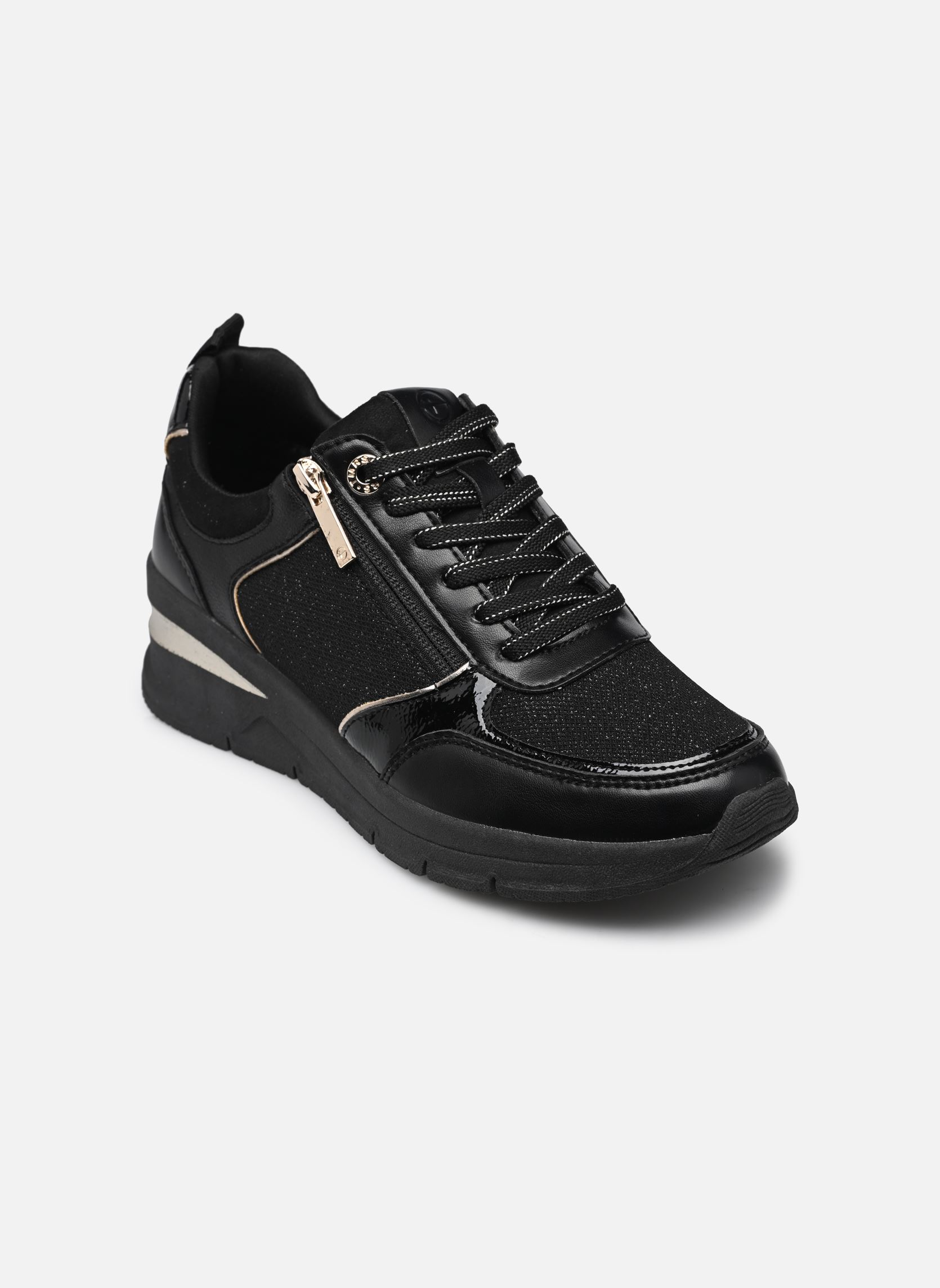 Baskets basses 23721-42 femme noir Tamaris Baskets basses 23721-42 femme noir Black/gold