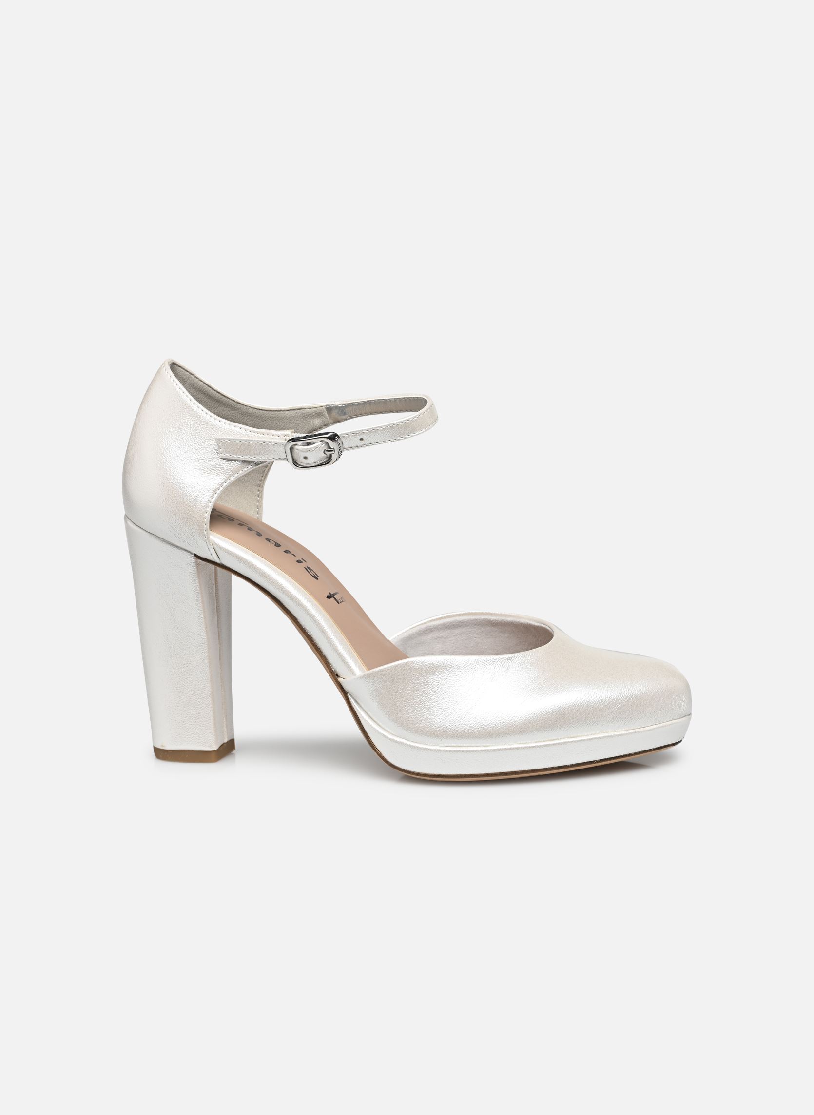 Tamaris Sandali Con Cinturino Alla Caviglia Per Donna, Modello 1-1-28111-24, Colore Bianco, Tacco 1cm, Suola Antiscivolo