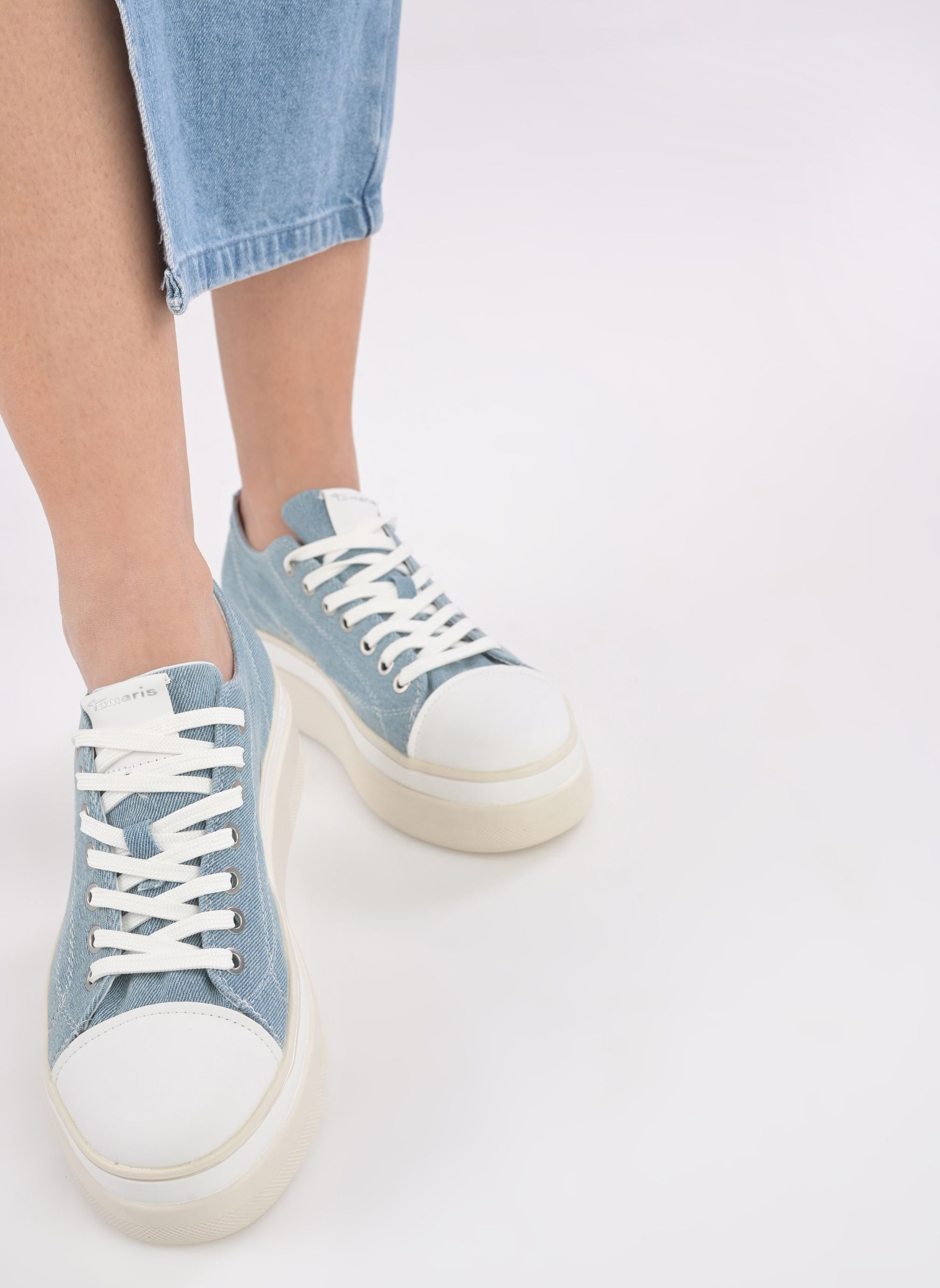 Baskets basses 23723-42 femme bleu Tamaris Baskets basses 23723-42 femme bleu DENIM