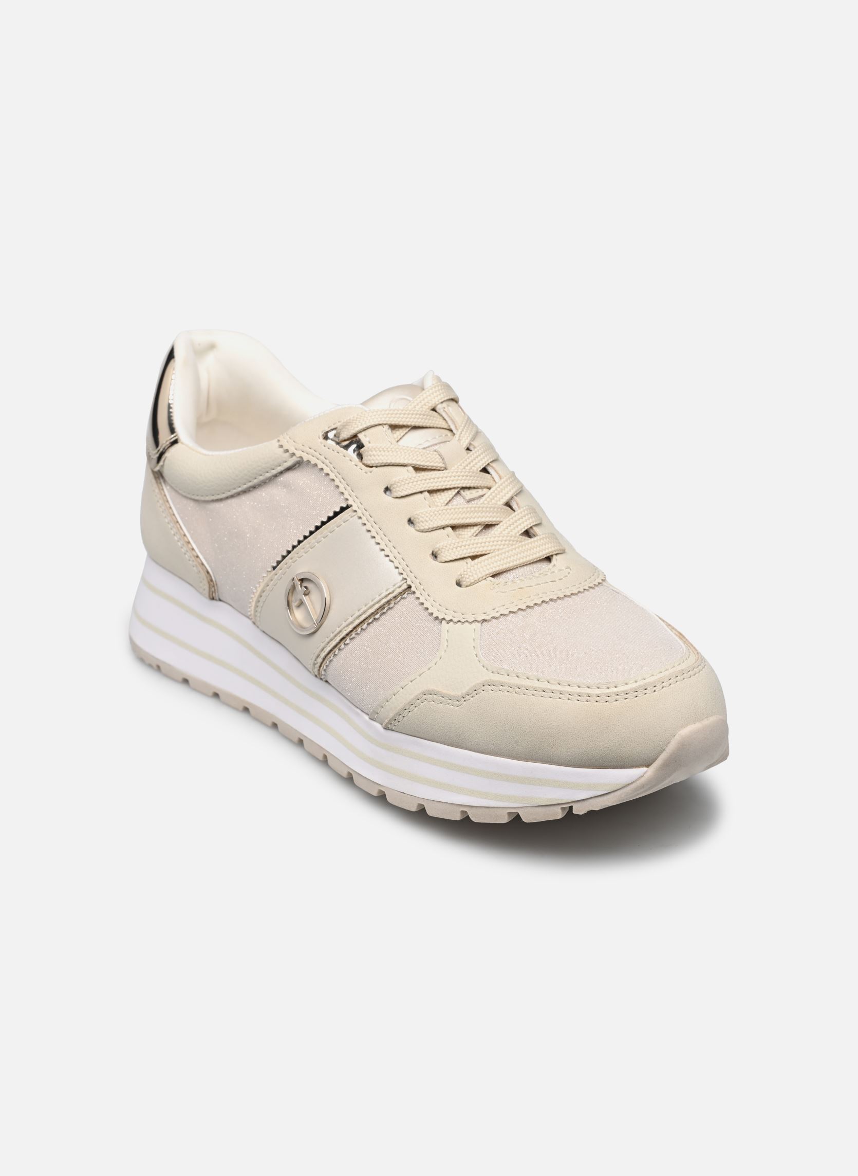 Baskets compensées 23727-42 femme beige Tamaris Baskets compensées 23727-42 femme beige IVORY COMB