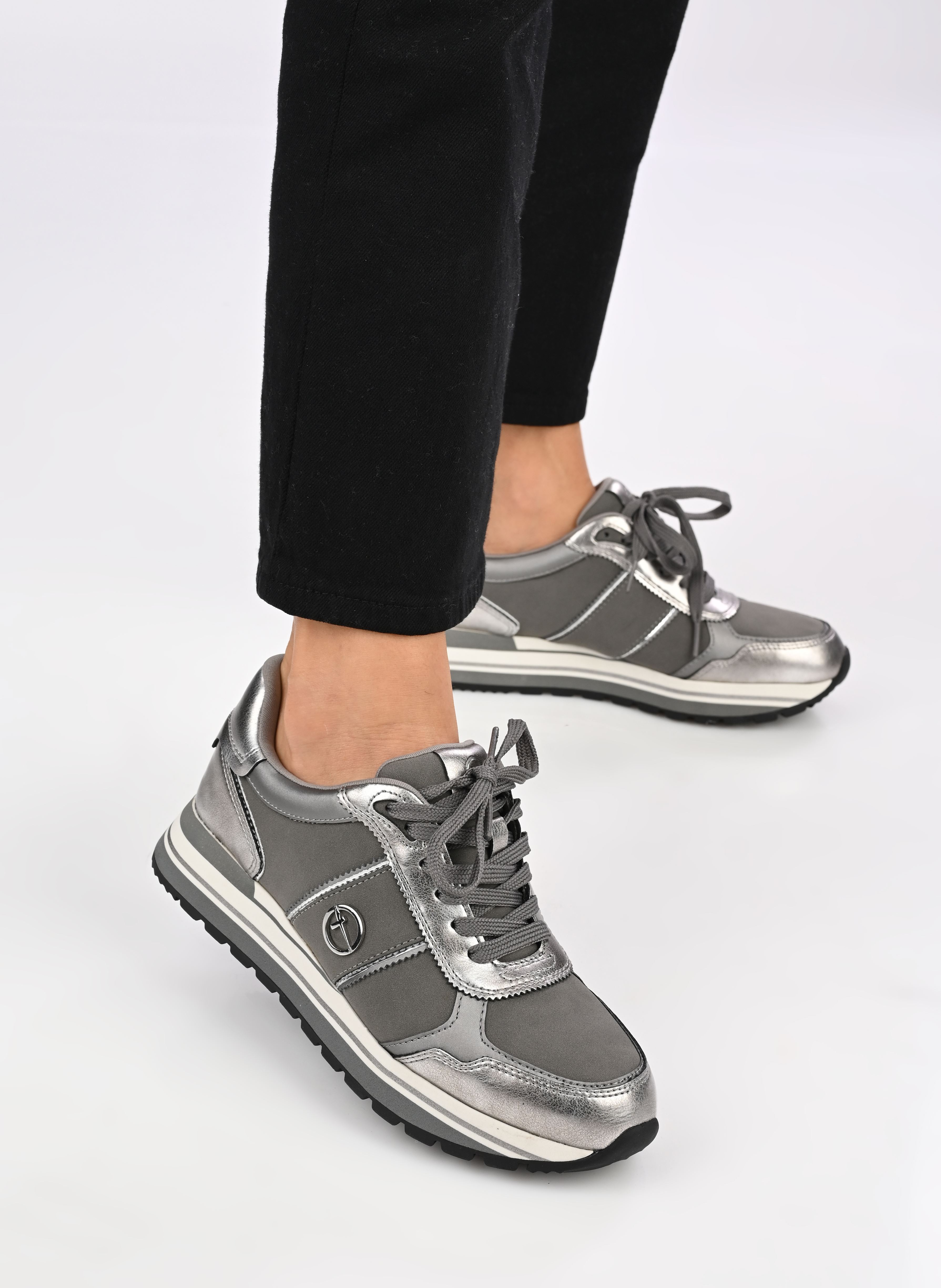 Plateau-Sneaker 23727-42 damen grau Tamaris Plateau-Sneaker 23727-42 damen grau GREY COMB