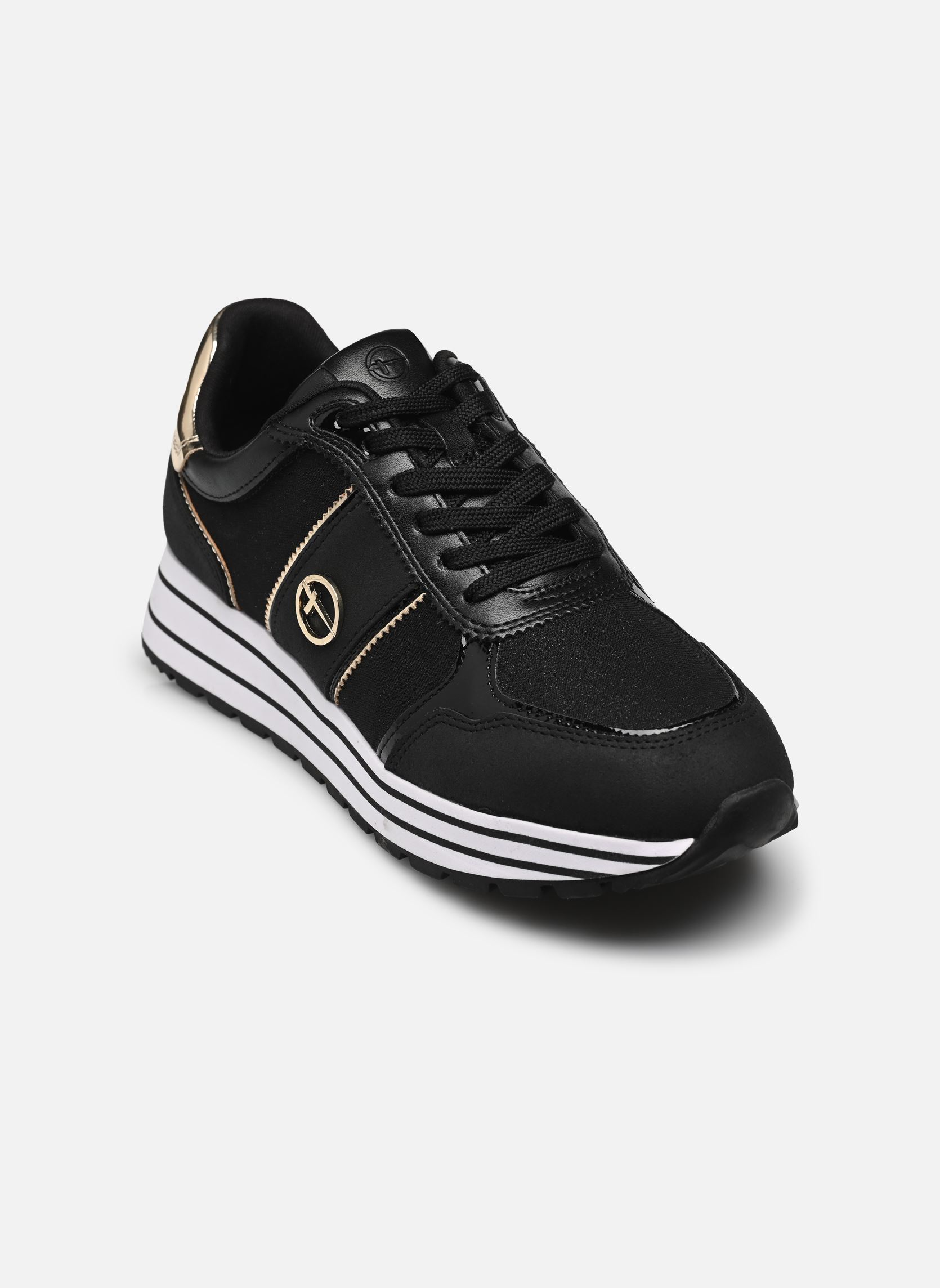 Baskets compensées 23727-42 femme noir Tamaris Baskets compensées 23727-42 femme noir BLACK/GOLD