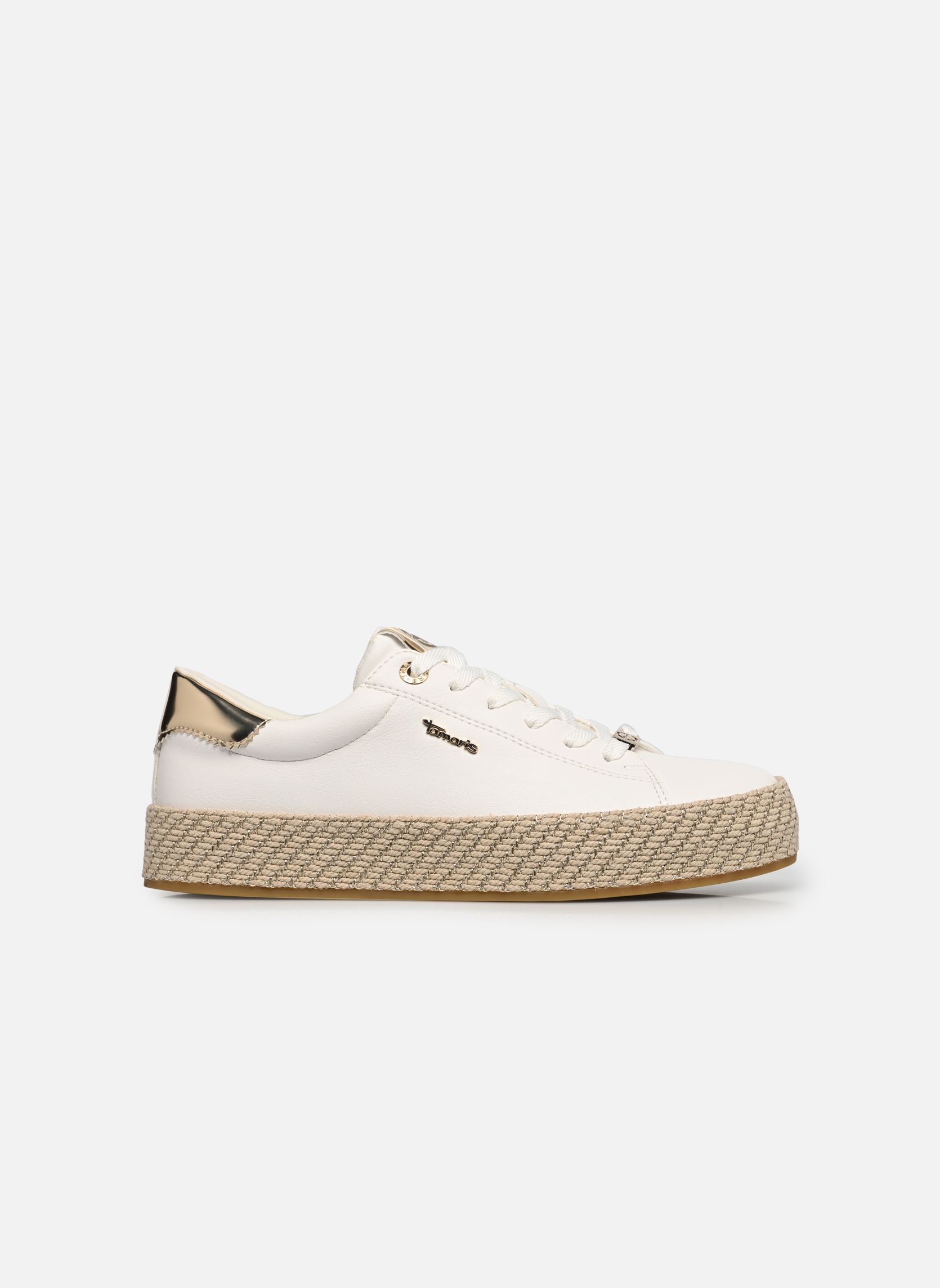 Lage sneakers 23713-42 dames wit Tamaris Lage sneakers 23713-42 dames wit WHITE/GOLD