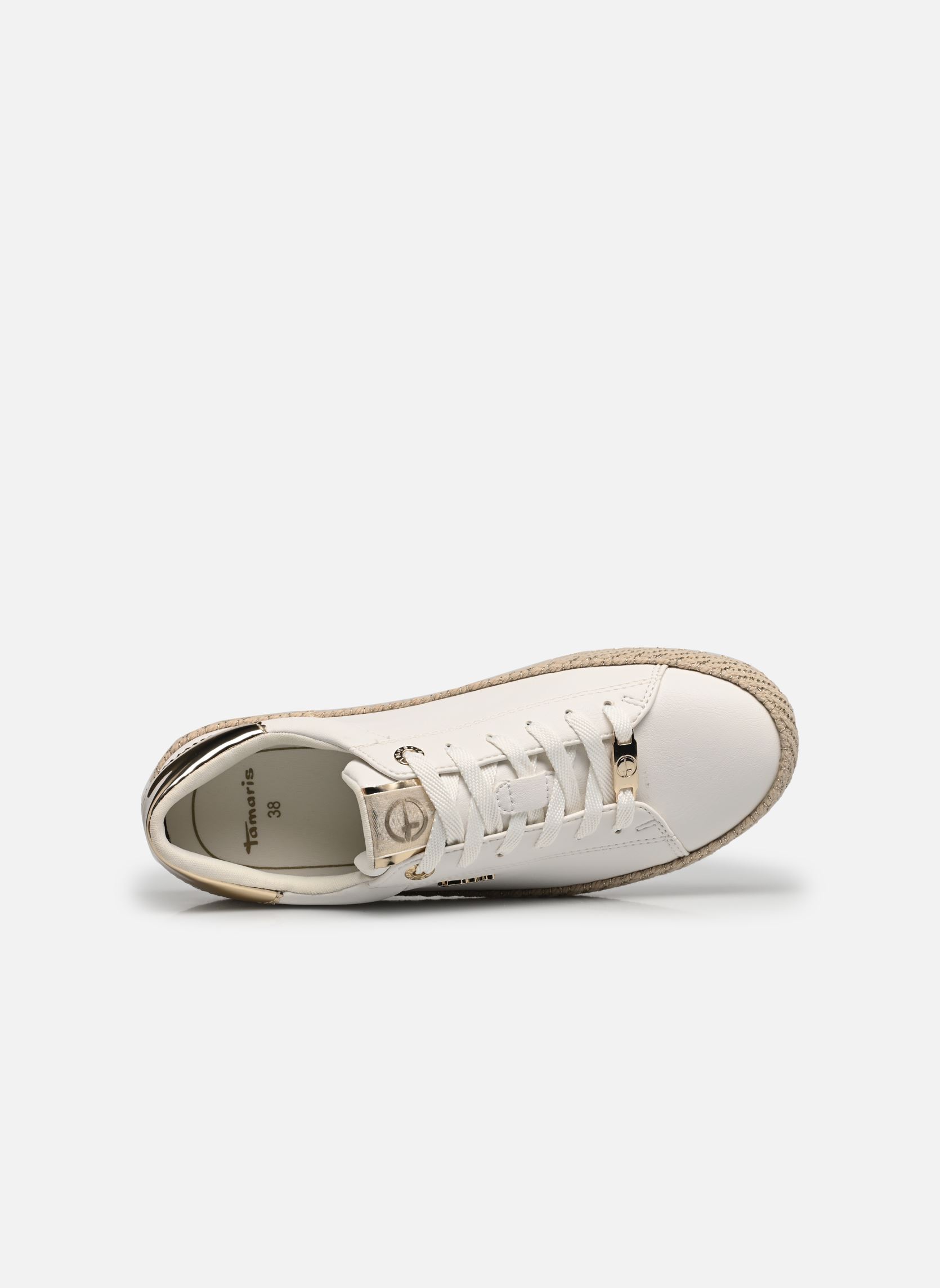 Lage sneakers 23713-42 dames wit Tamaris Lage sneakers 23713-42 dames wit WHITE/GOLD