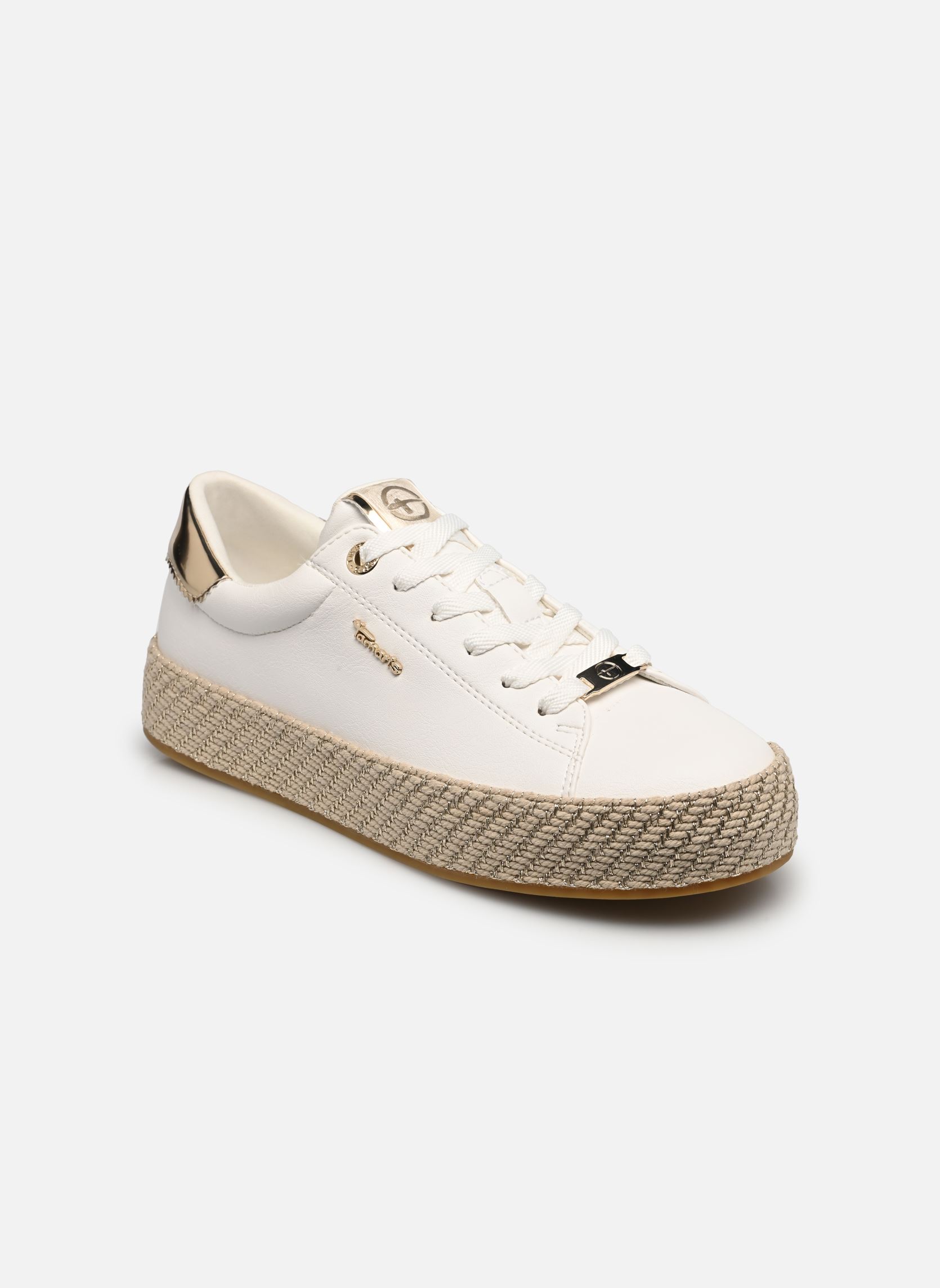 Lage sneakers 23713-42 dames wit Tamaris Lage sneakers 23713-42 dames wit WHITE/GOLD
