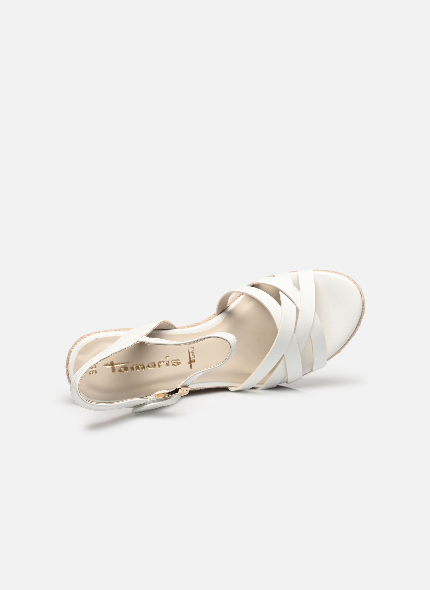 Keil- und Plateausandalen 28380-42 damen weiß Tamaris Keil- und Plateausandalen 28380-42 damen weiß WHITE PATENT