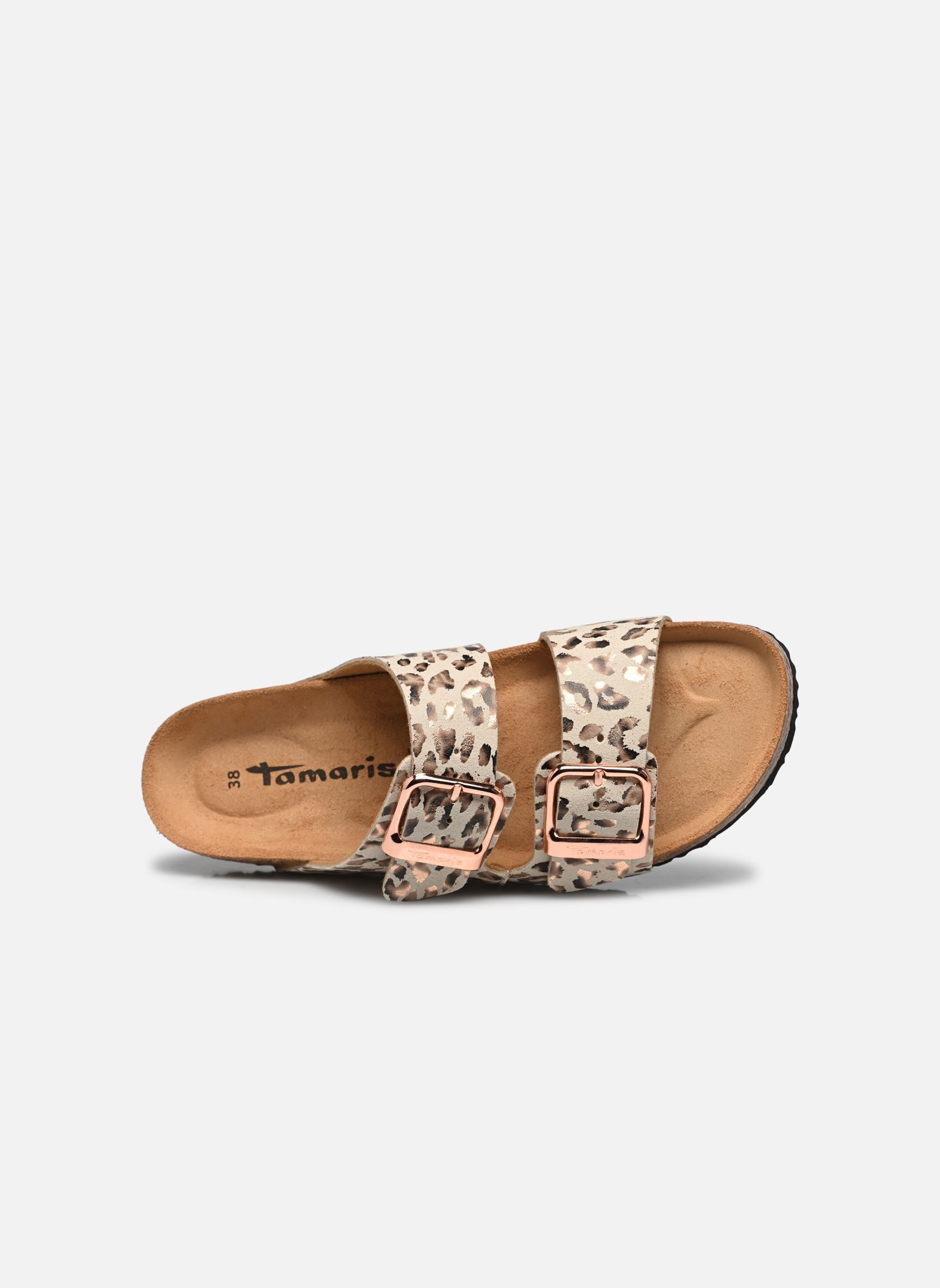 Pantoletten und Clogs 27503-42 damen beige Tamaris Pantoletten und Clogs 27503-42 damen beige BEIGE/LEOPARD