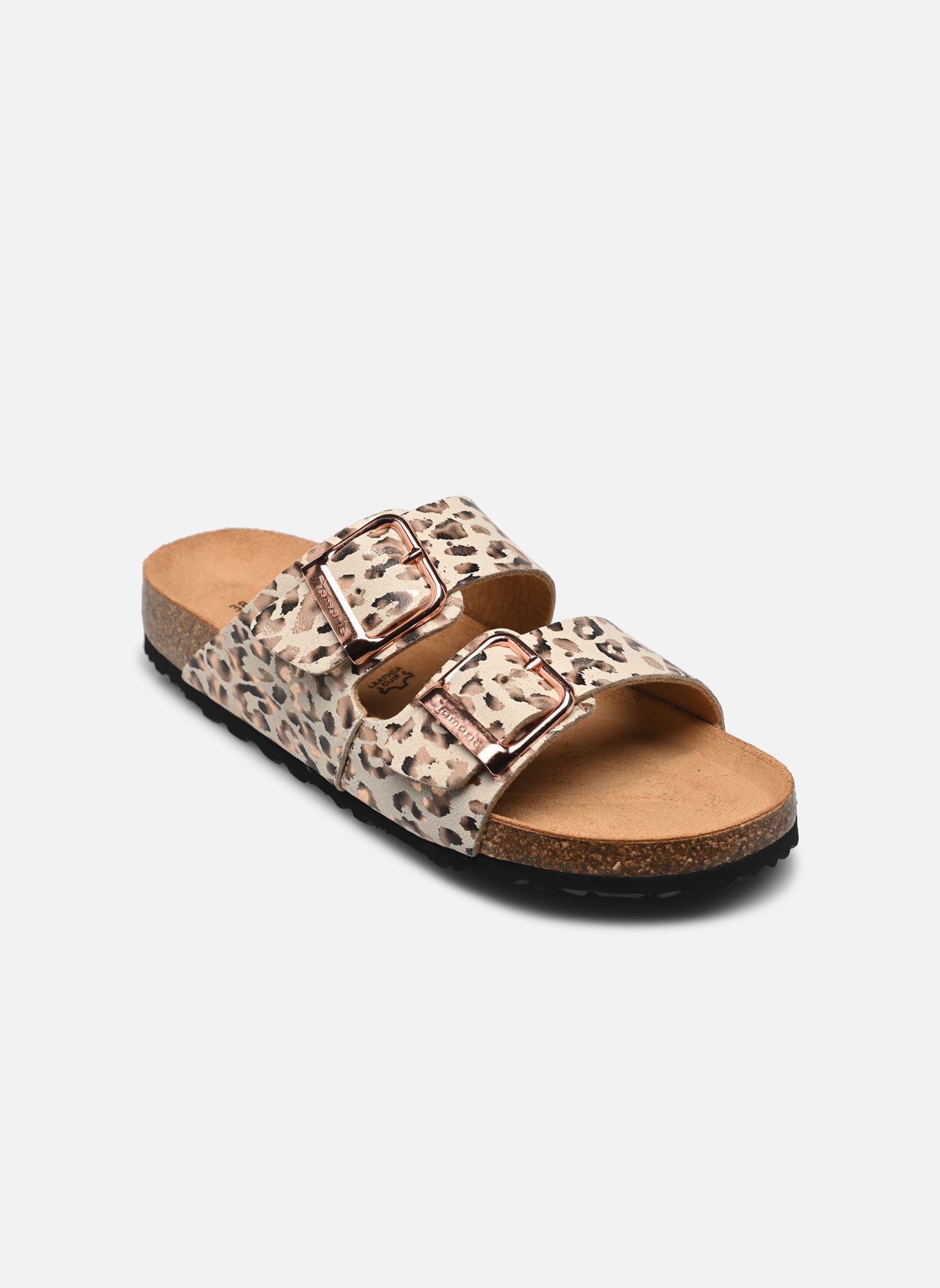 Pantoletten und Clogs 27503-42 damen beige Tamaris Pantoletten und Clogs 27503-42 damen beige BEIGE/LEOPARD