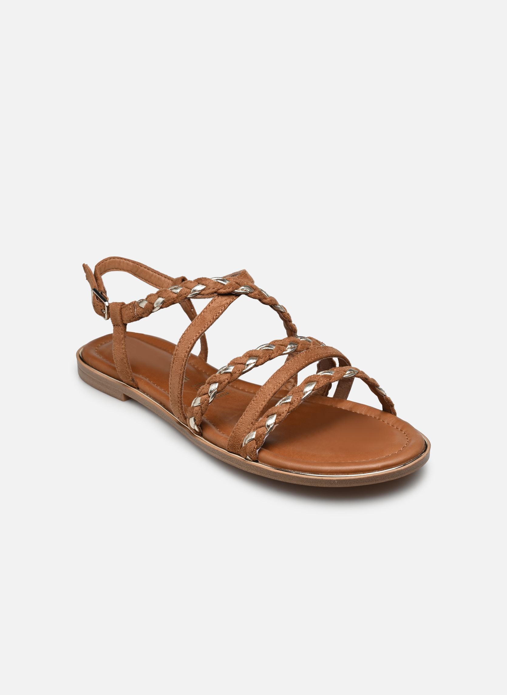 Sandales plates 28101-42 femme marron Tamaris Sandales plates 28101-42 femme marron Cognac