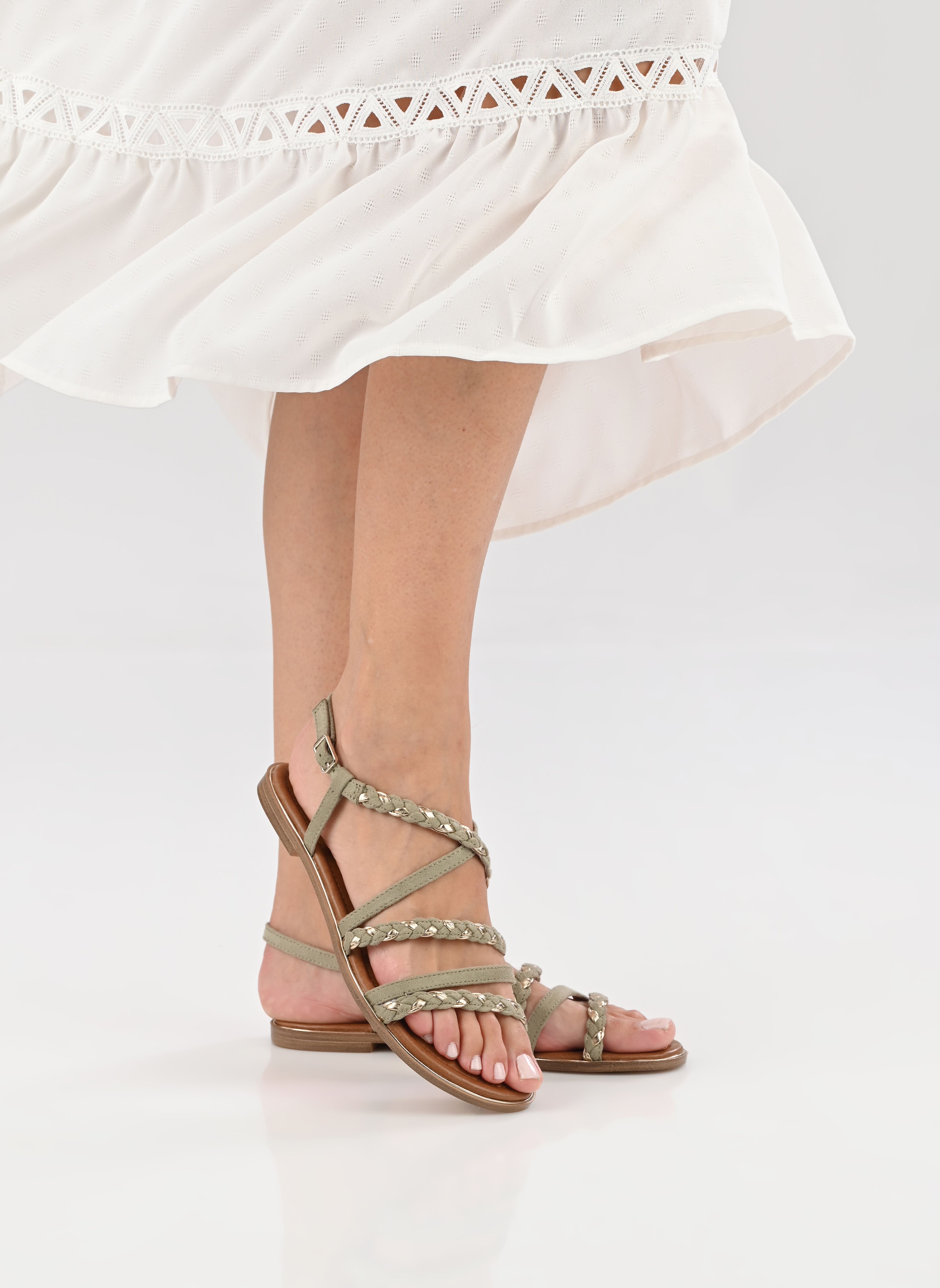 Sandales plates 28101-42 femme vert Tamaris Sandales plates 28101-42 femme vert Sage