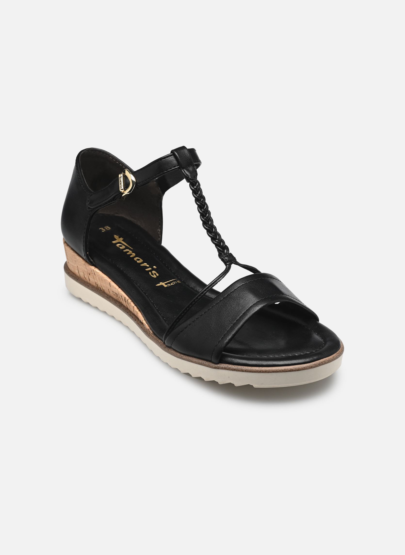 Sandales compensées et plateformes 28102-42 femme noir Tamaris Sandales compensées et plateformes 28102-42 femme noir BLACK