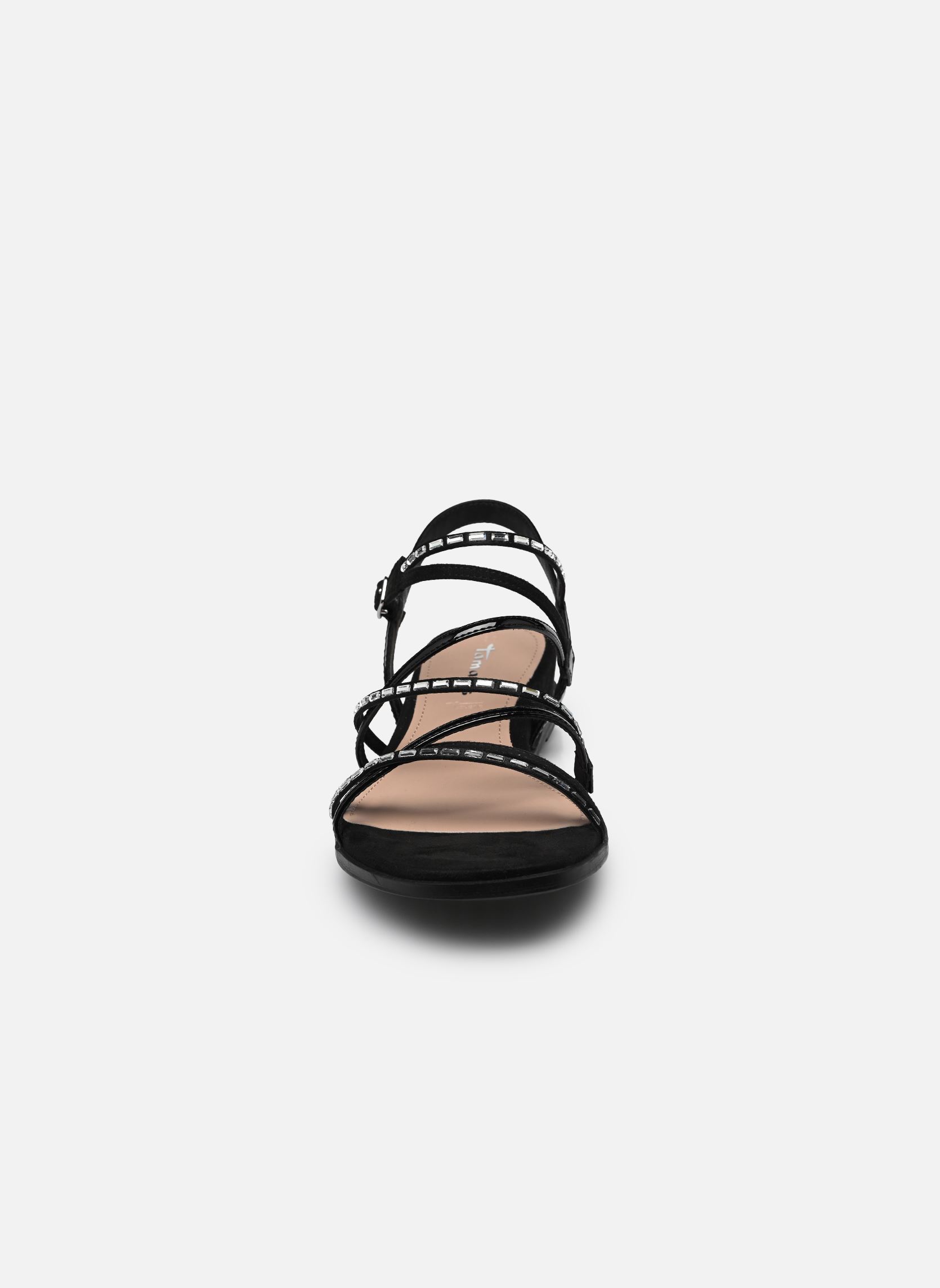 Sandales plates 28103-42 femme noir Tamaris Sandales plates 28103-42 femme noir BLACK GLAM