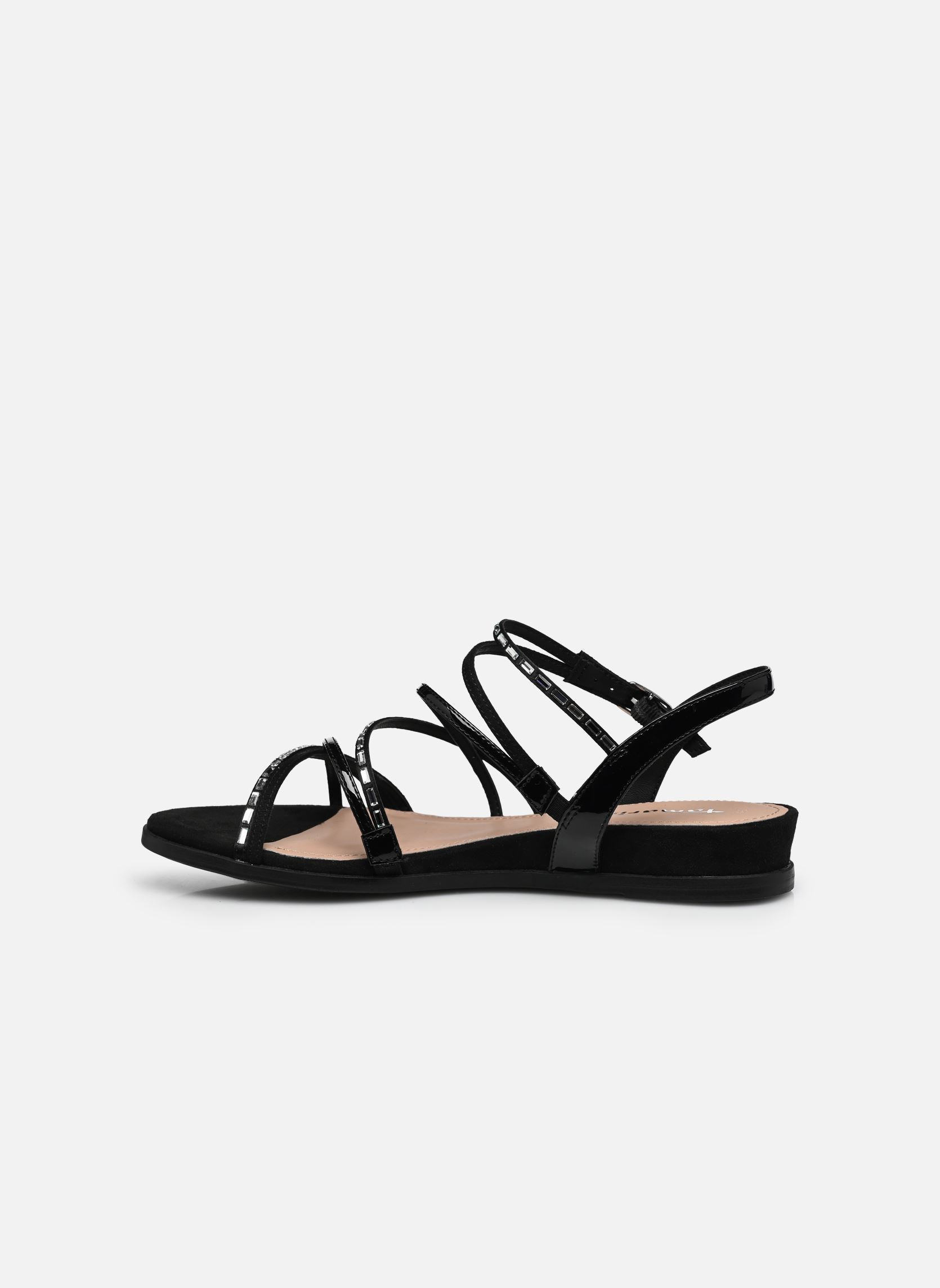 Sandales plates 28103-42 femme noir Tamaris Sandales plates 28103-42 femme noir BLACK GLAM