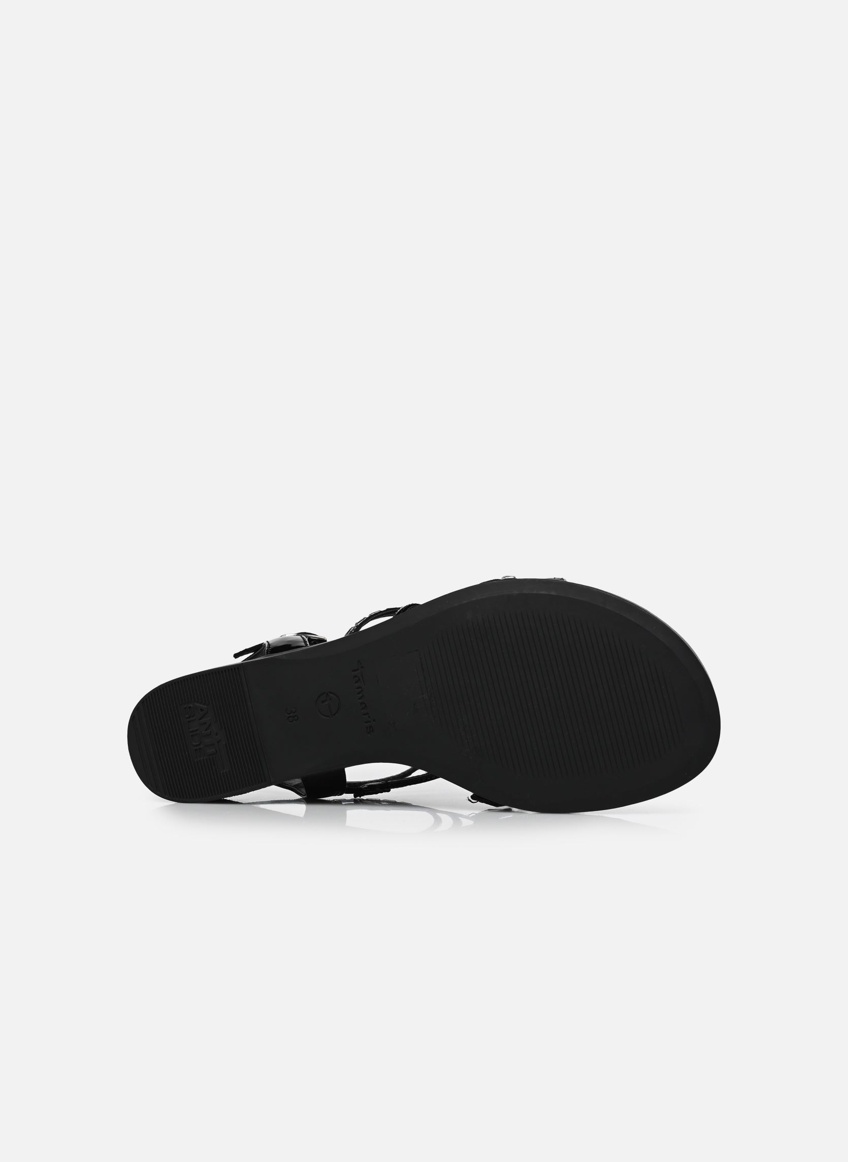 Sandales plates 28103-42 femme noir Tamaris Sandales plates 28103-42 femme noir BLACK GLAM