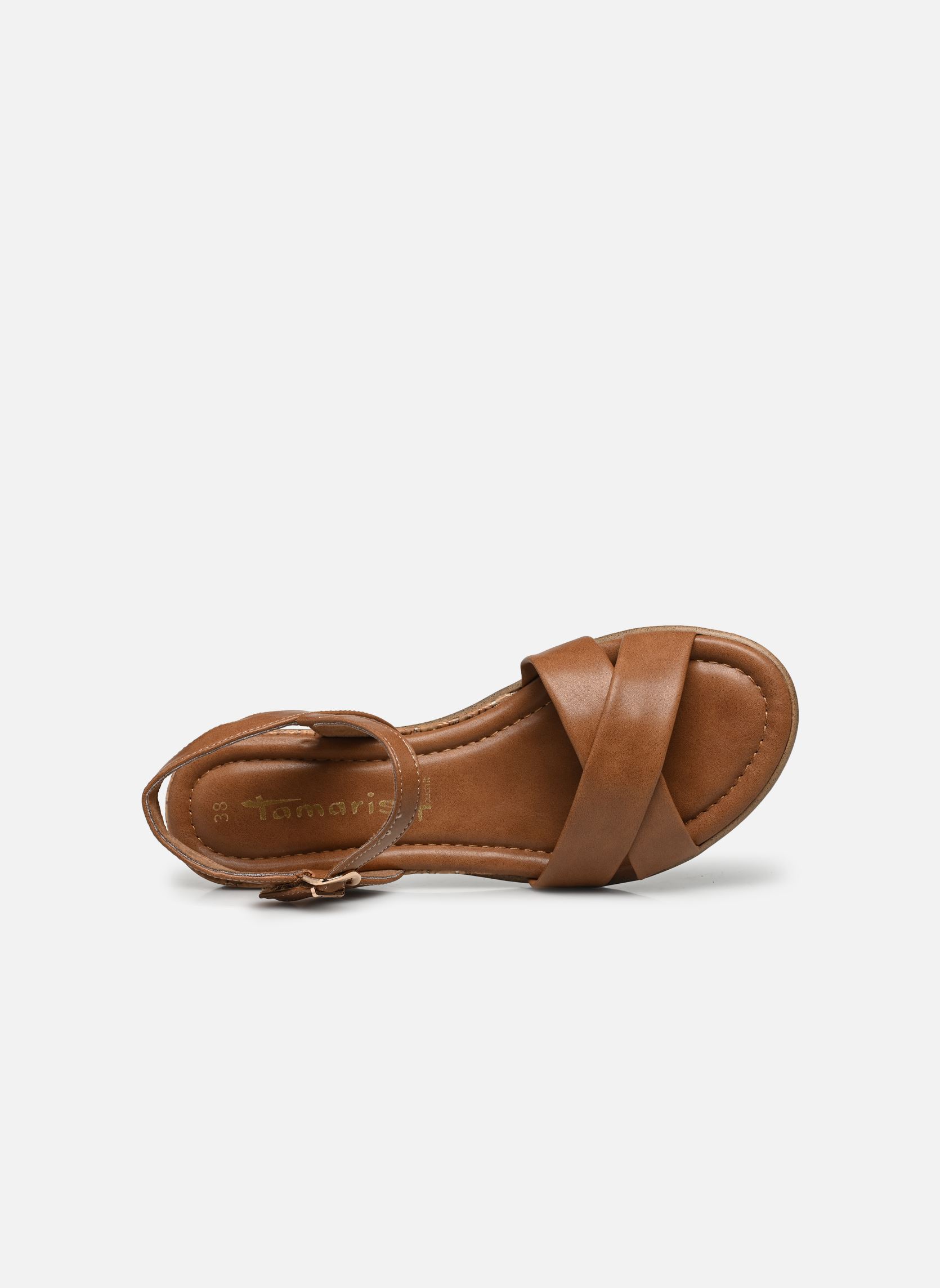 Sandales compensées et plateformes 28106-42 femme marron Tamaris Sandales compensées et plateformes 28106-42 femme marron COGNAC