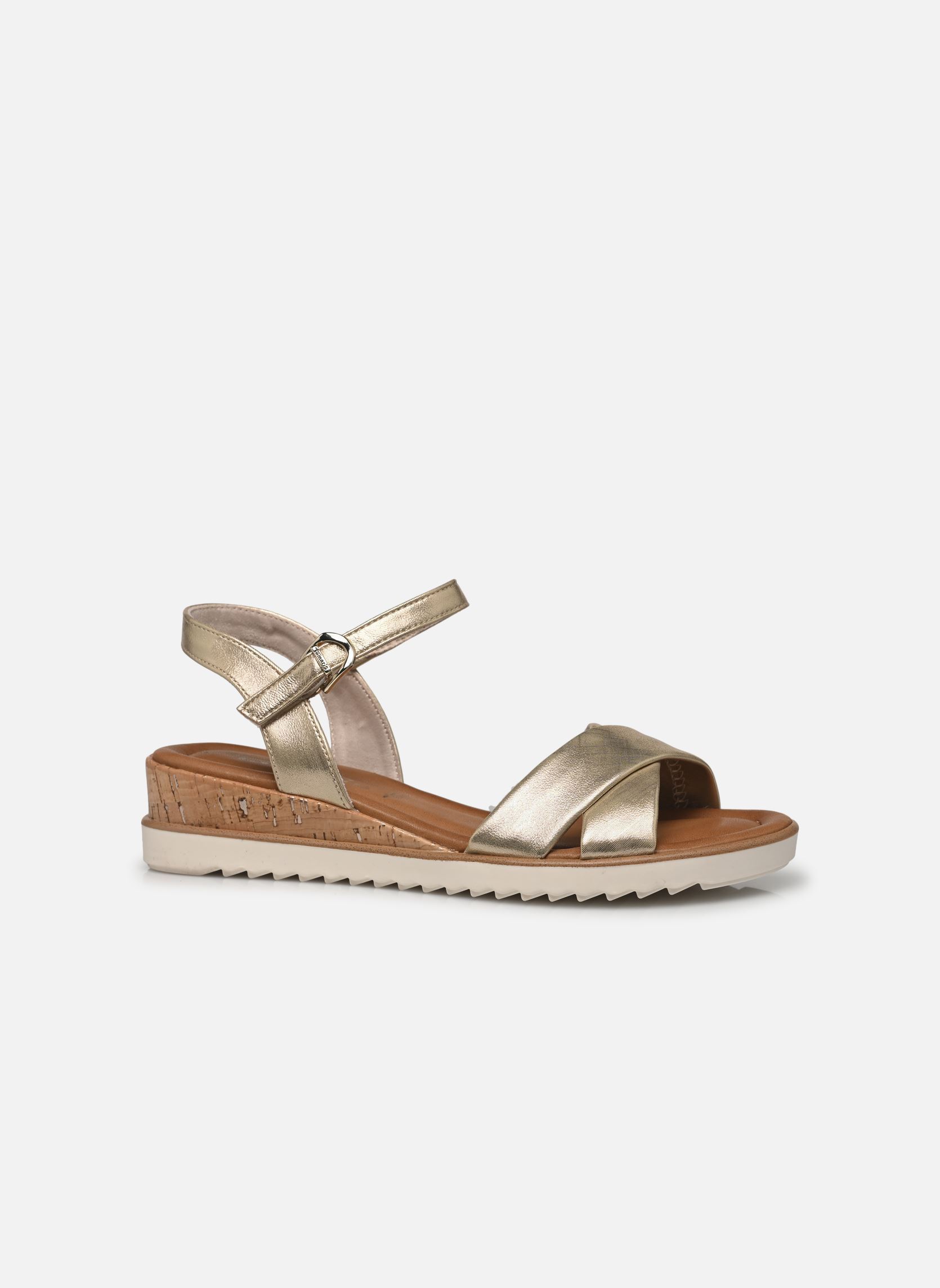 Sandali Con Zeppa E Plateau CUSHIONAIRE Donna – Oro Rosa, Taglia 40, Tomaia In Pelle Vegan