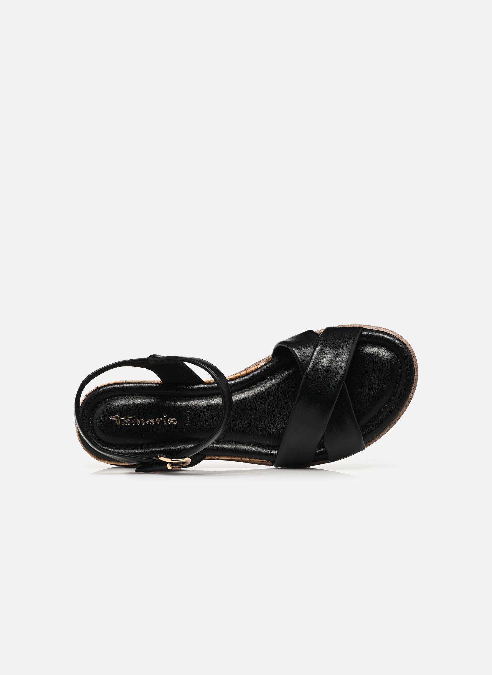 Sandales compensées et plateformes 28106-42 femme noir Tamaris Sandales compensées et plateformes 28106-42 femme noir BLACK