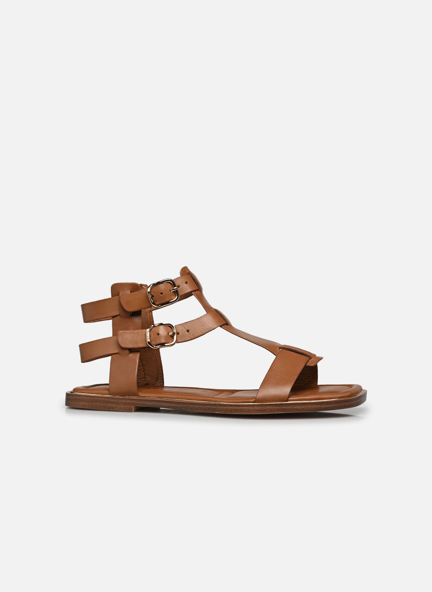 Flache Sandalen 28118-42 damen braun Tamaris Flache Sandalen 28118-42 damen braun COGNAC