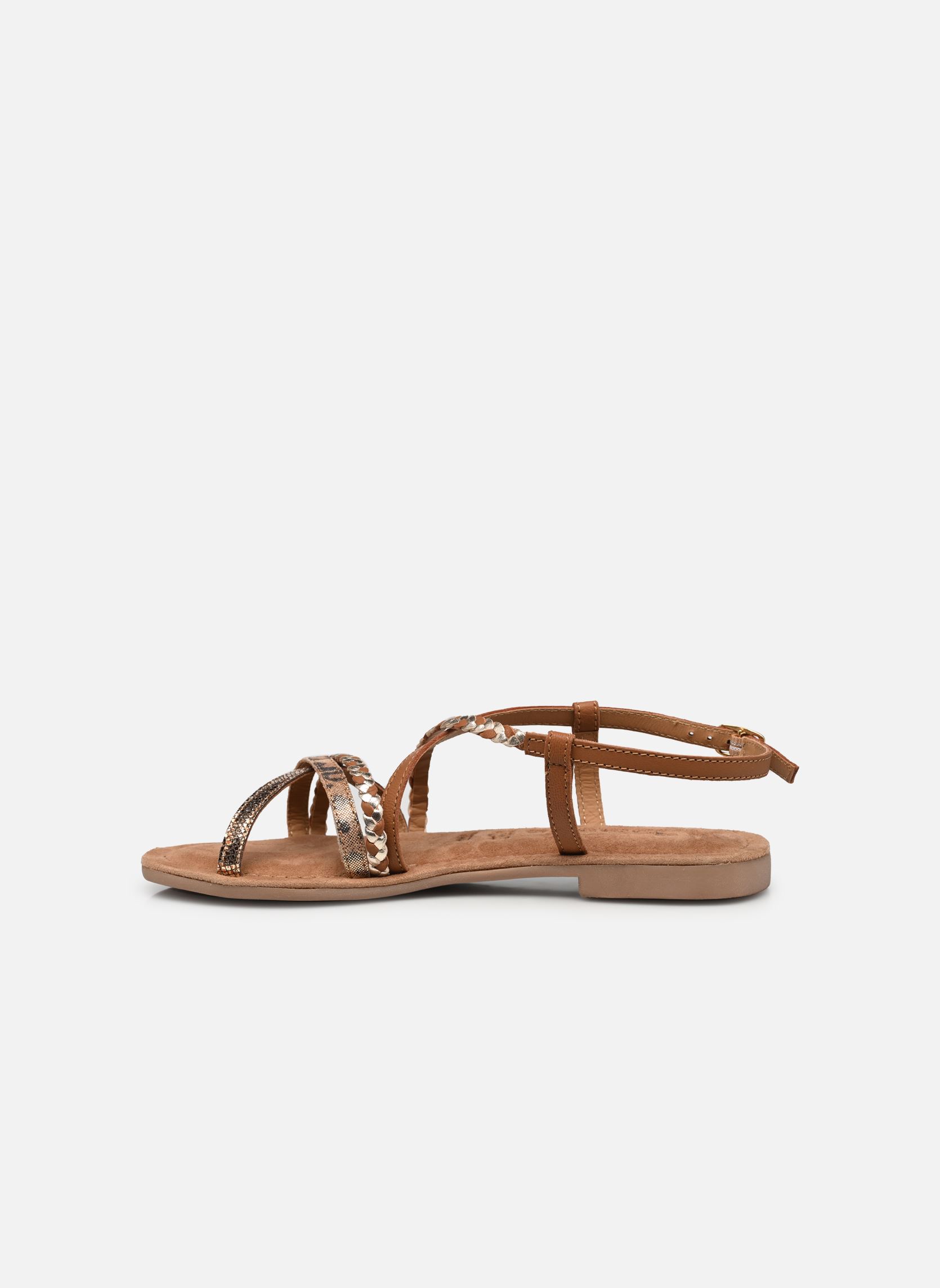 Platte sandalen 28139-42 dames bruin Tamaris Platte sandalen 28139-42 dames bruin COGNAC COMB